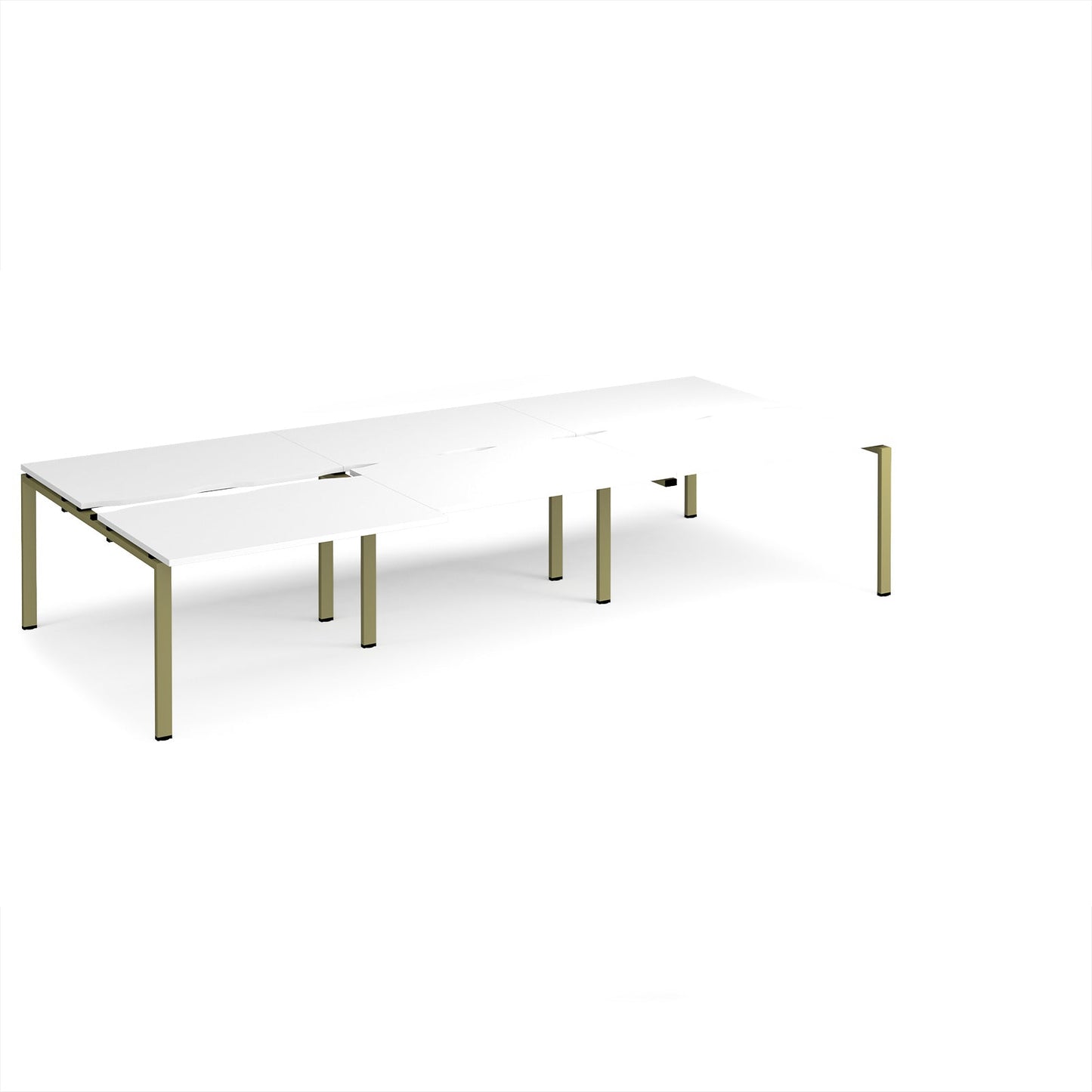 Adapt sliding top triple B2B desks 1600mm deep