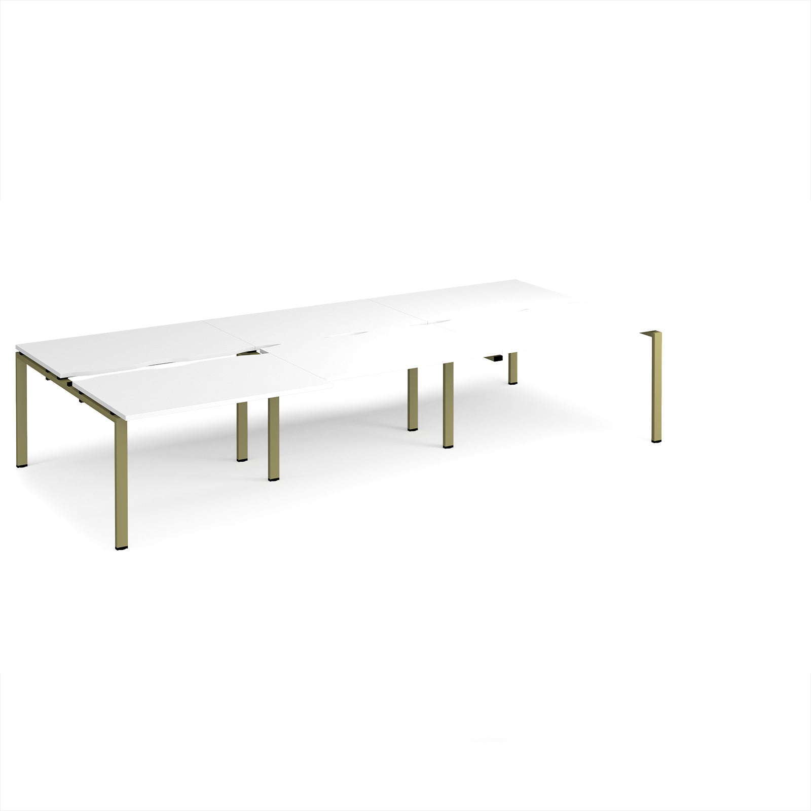 Adapt sliding top triple B2B desks 1600mm deep