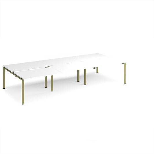 Adapt sliding top triple B2B desks 1600mm deep