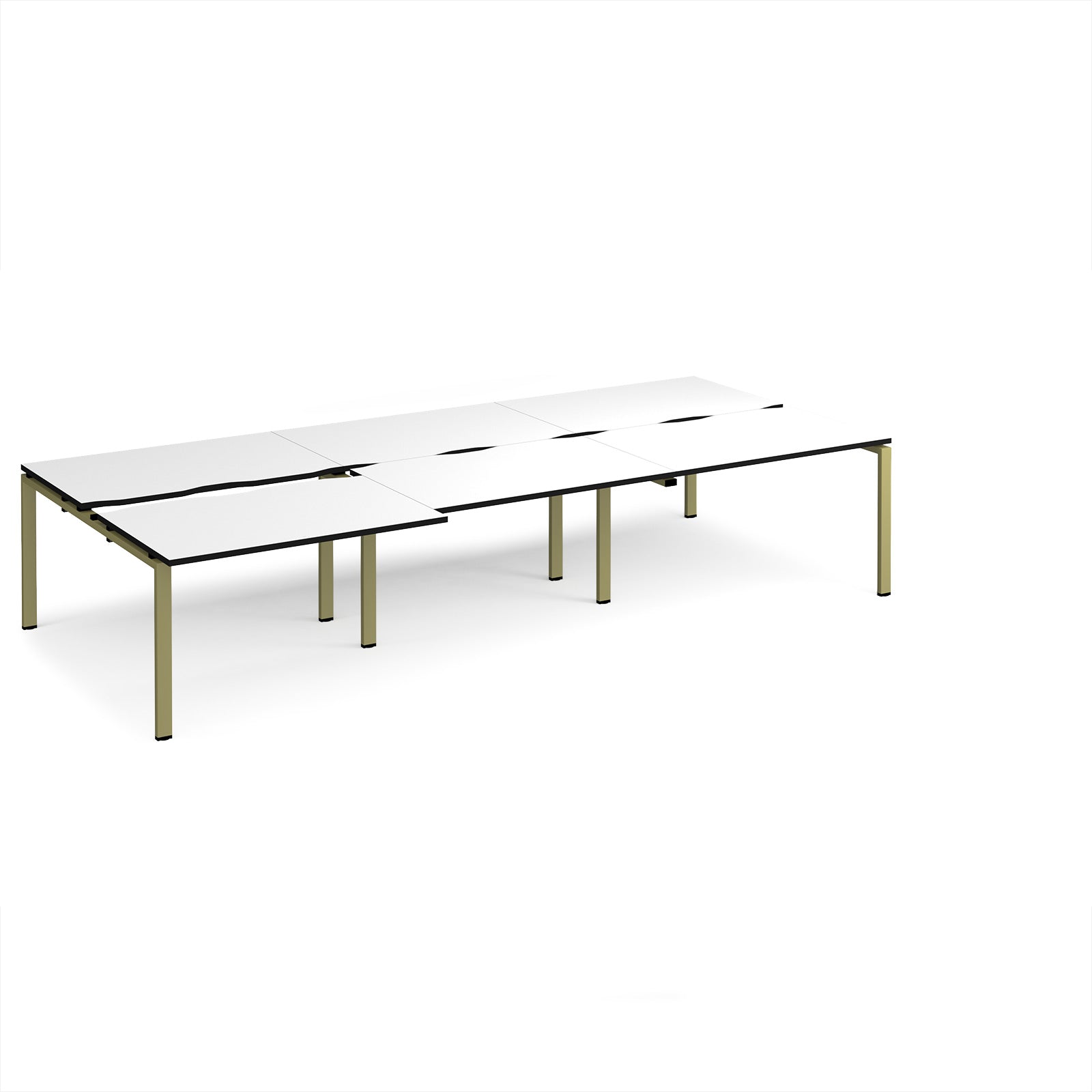 Adapt sliding top triple B2B desks 1600mm deep