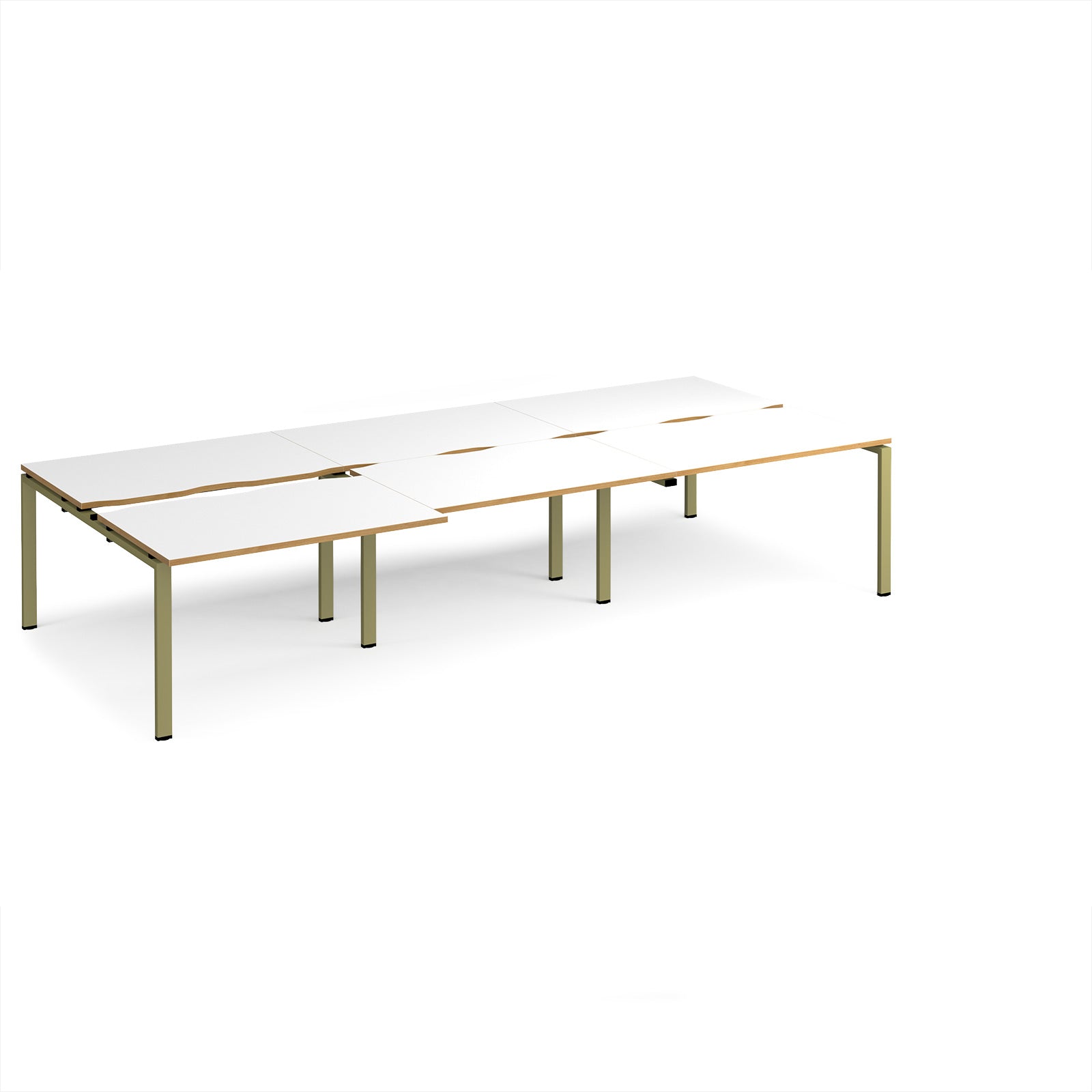 Adapt sliding top triple B2B desks 1600mm deep