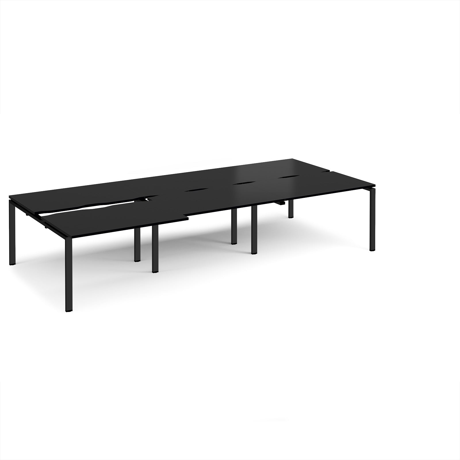 Adapt sliding top triple B2B desks 1600mm deep