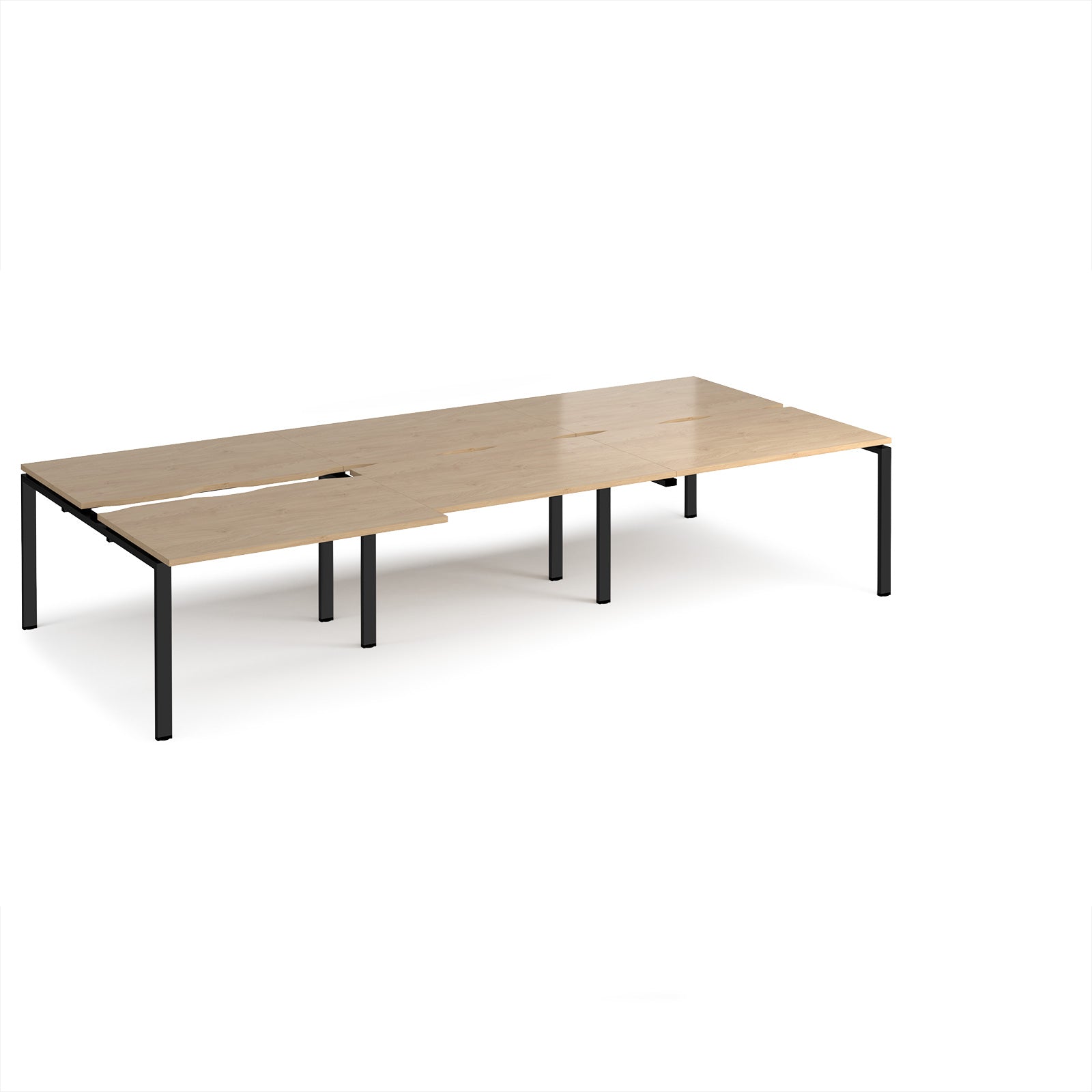 Adapt sliding top triple B2B desks 1600mm deep