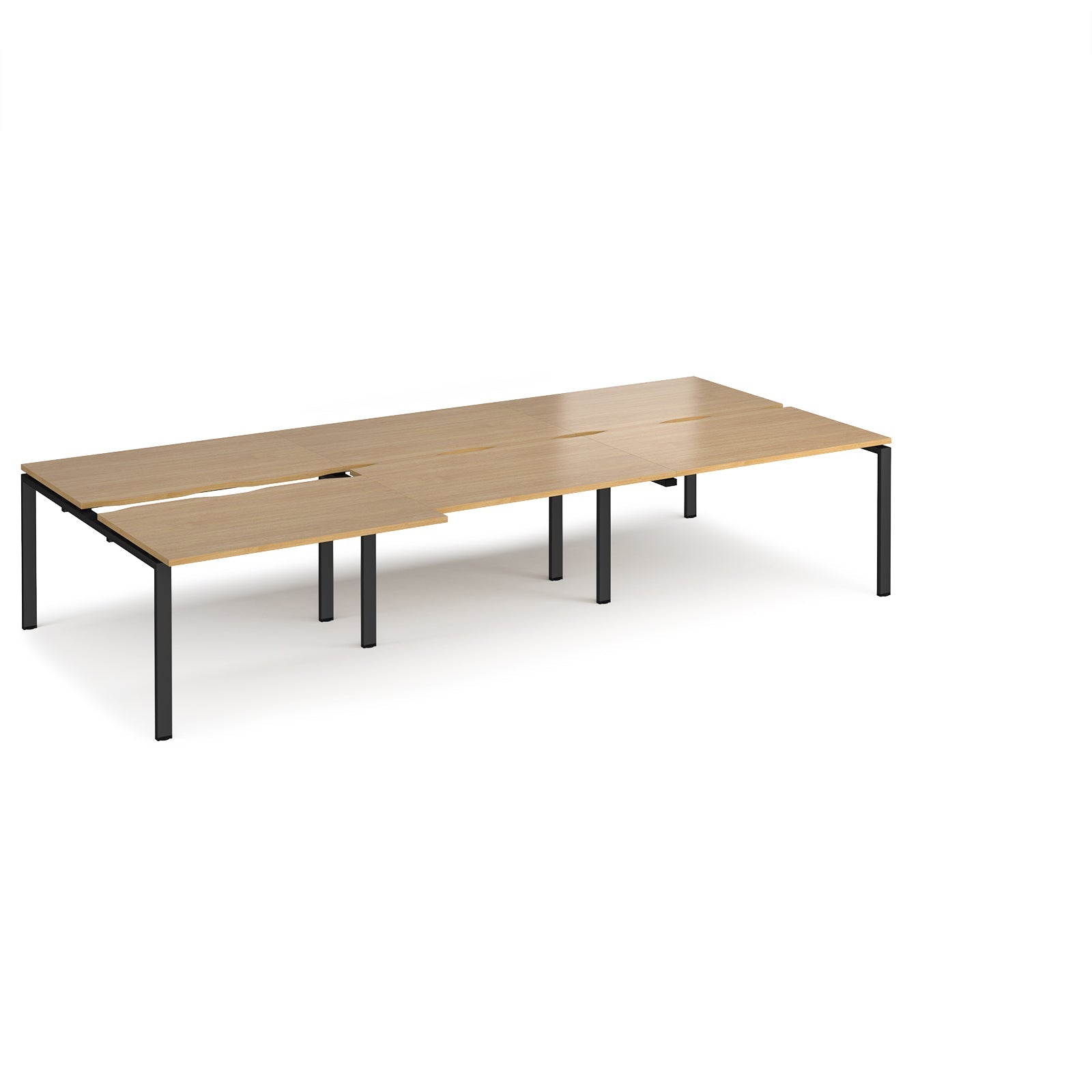 Adapt sliding top triple B2B desks 1600mm deep