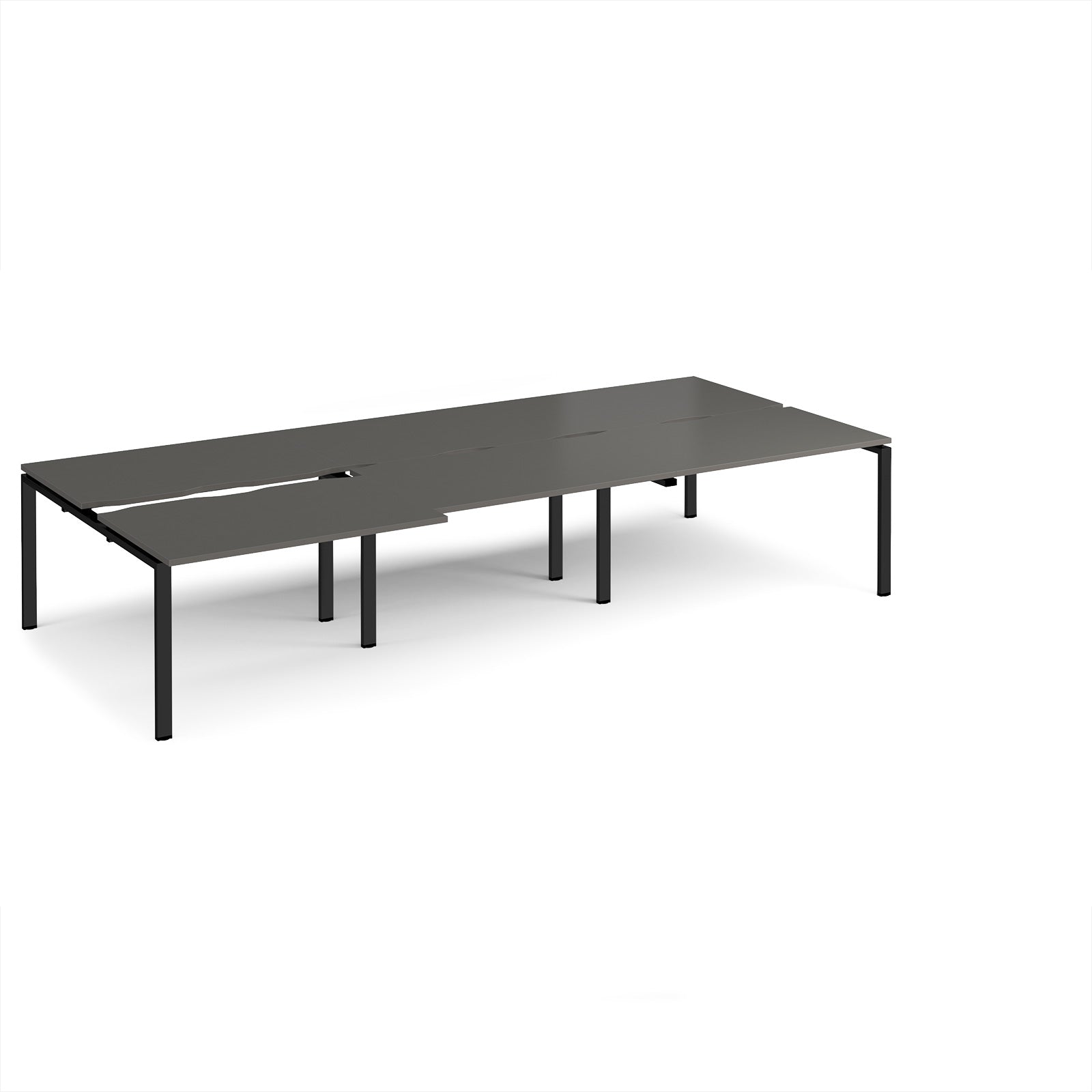 Adapt sliding top triple B2B desks 1600mm deep