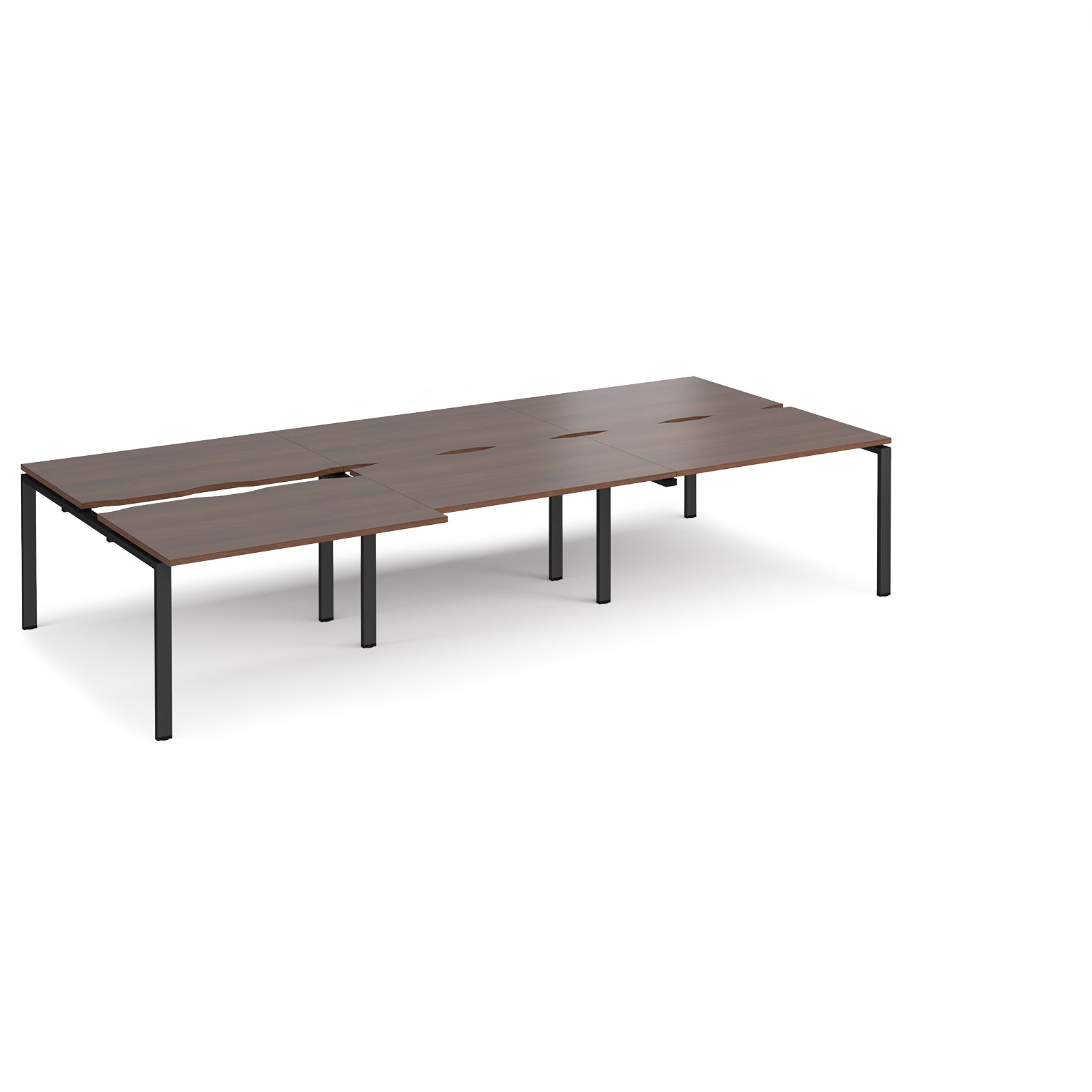 Adapt sliding top triple B2B desks 1600mm deep