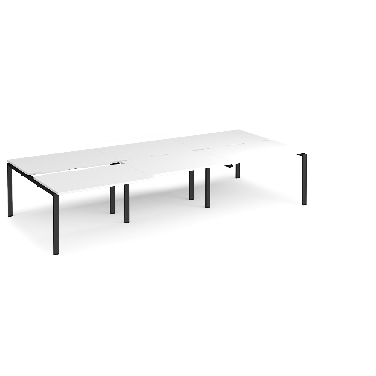 Adapt sliding top triple B2B desks 1600mm deep
