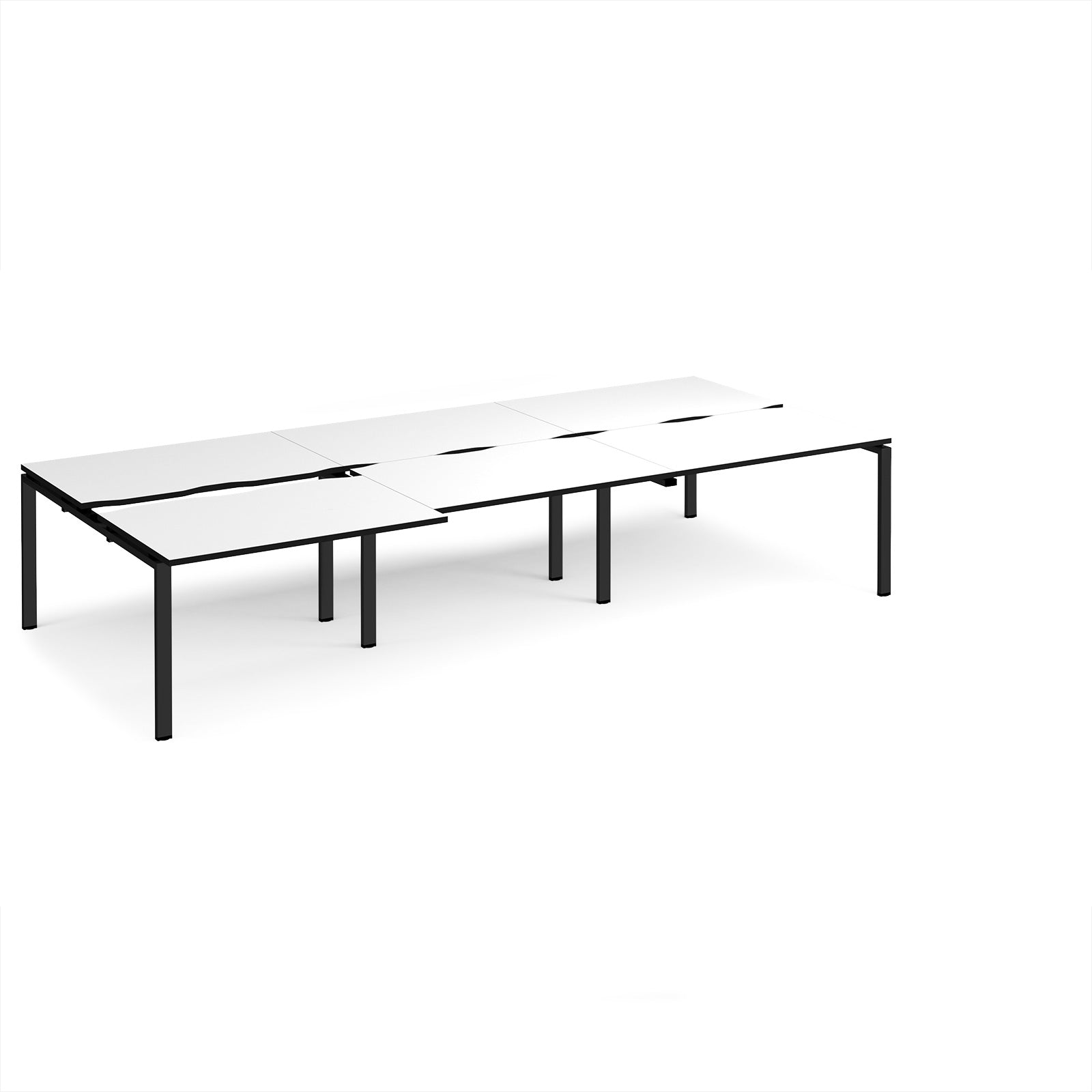 Adapt sliding top triple B2B desks 1600mm deep