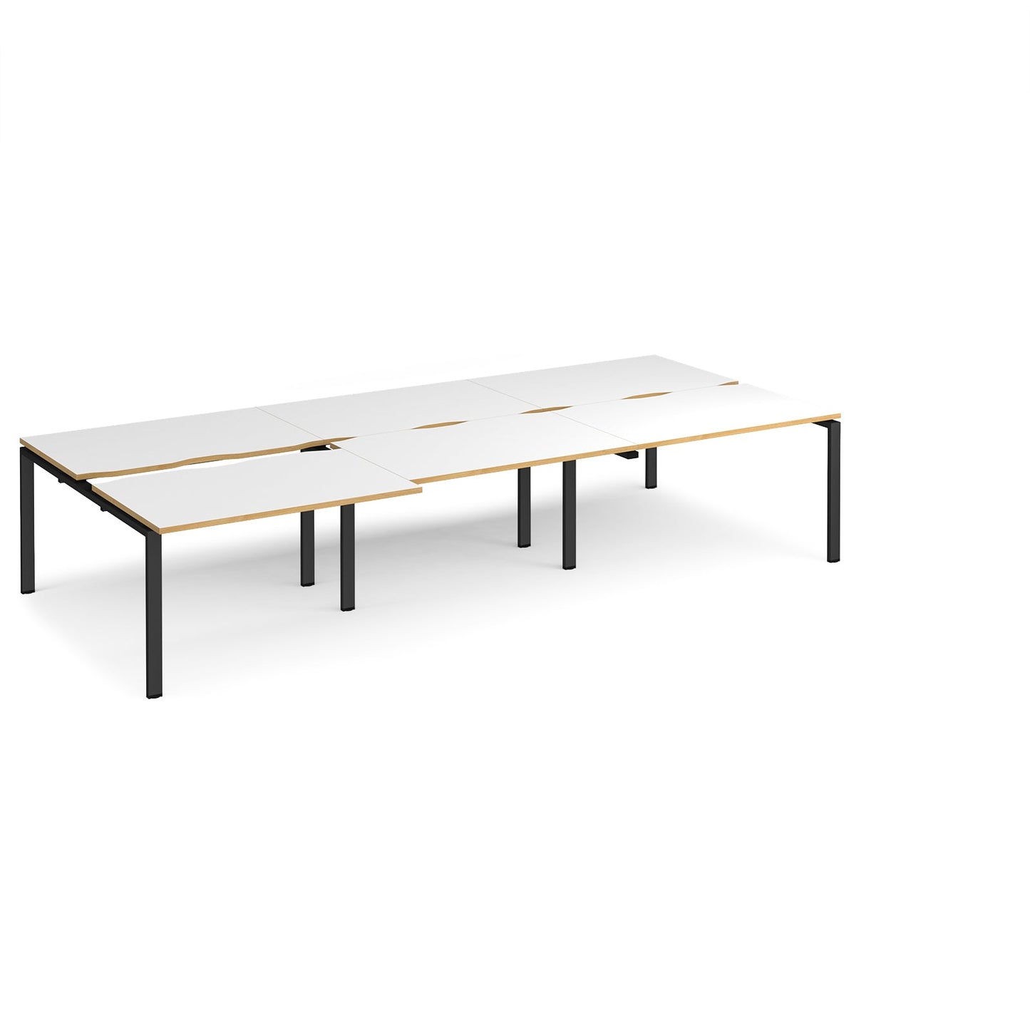Adapt sliding top triple B2B desks 1600mm deep