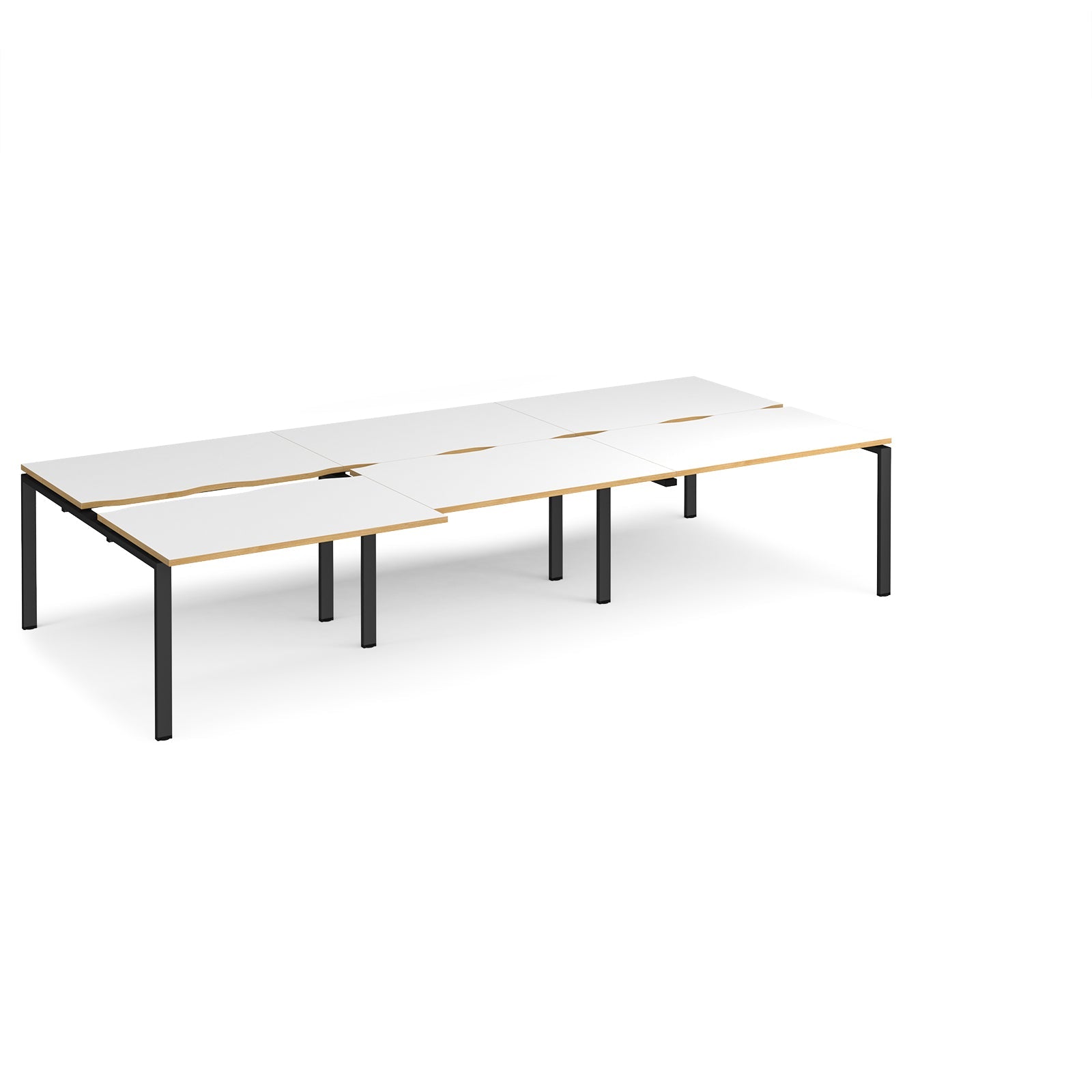 Adapt sliding top triple B2B desks 1600mm deep
