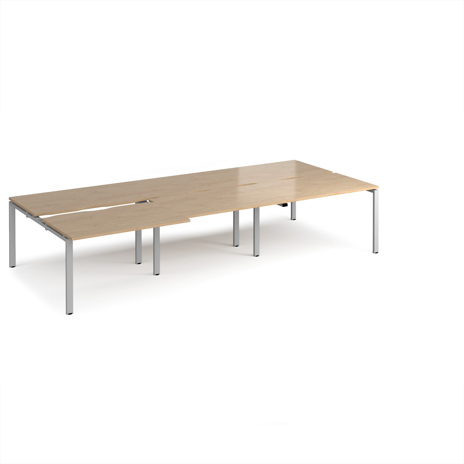 Adapt sliding top triple B2B desks 1600mm deep