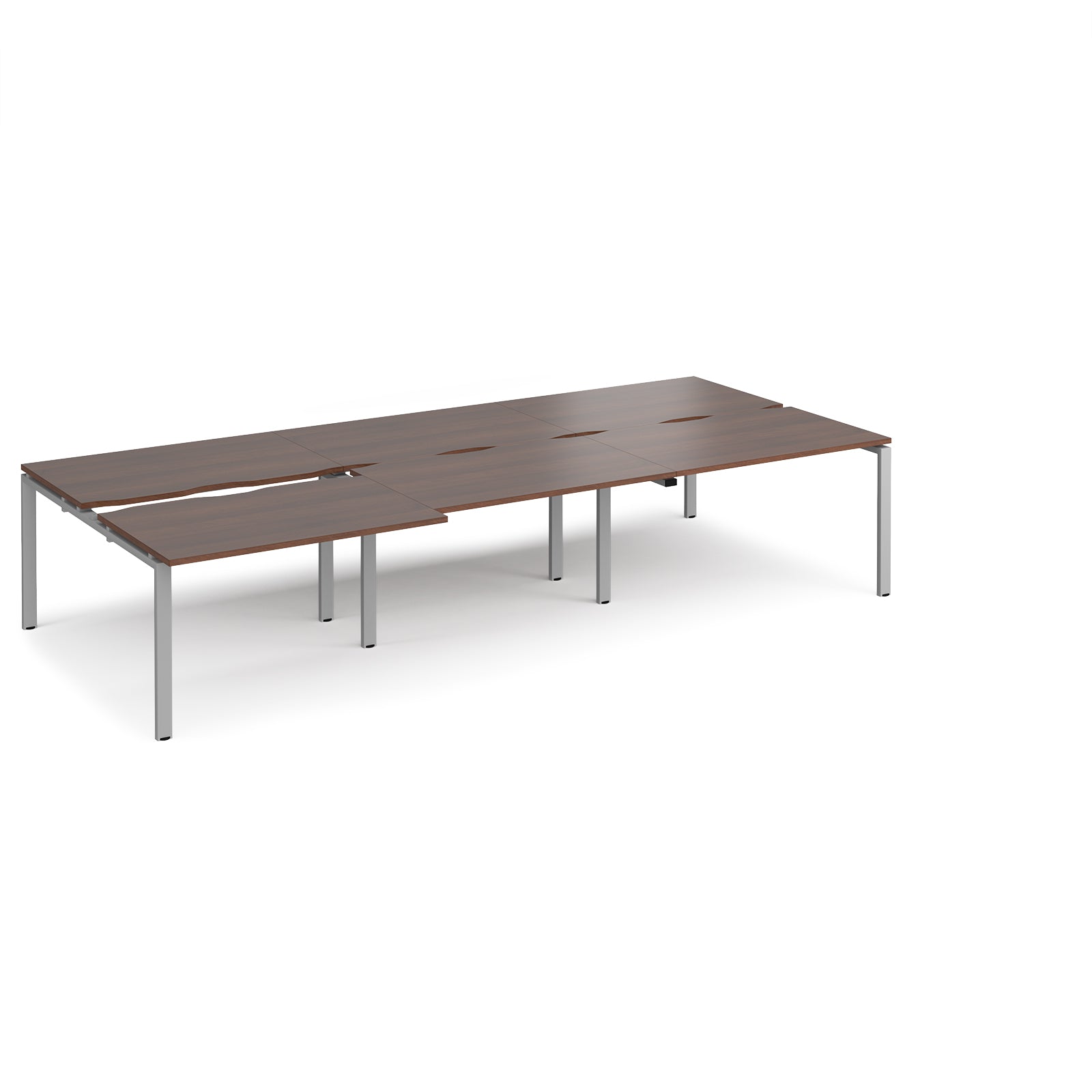 Adapt sliding top triple B2B desks 1600mm deep