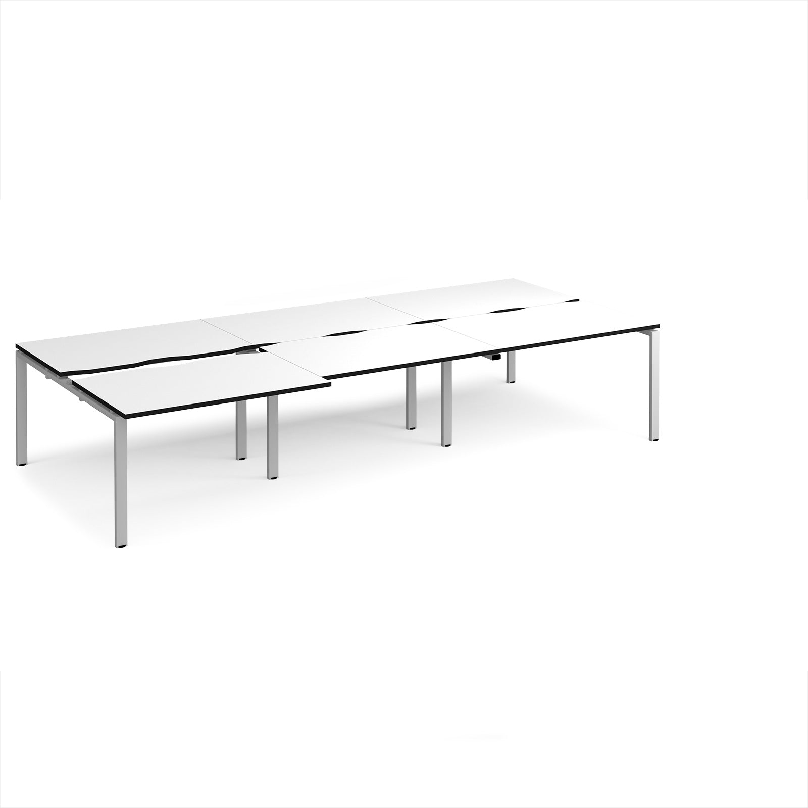 Adapt sliding top triple B2B desks 1600mm deep