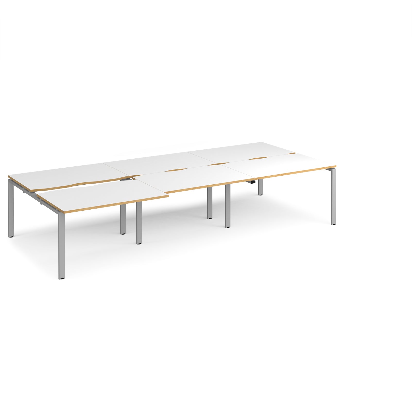 Adapt sliding top triple B2B desks 1600mm deep