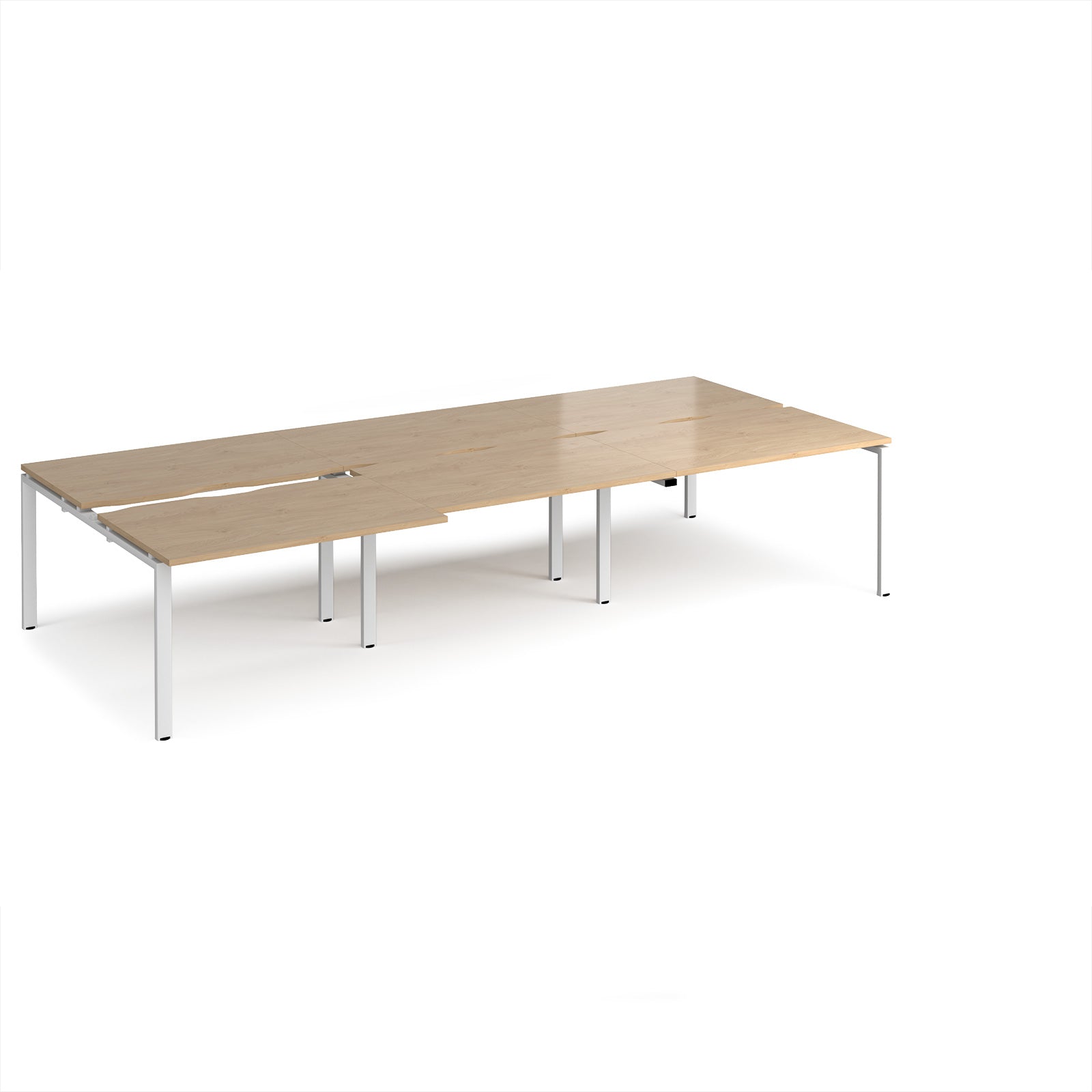 Adapt sliding top triple B2B desks 1600mm deep