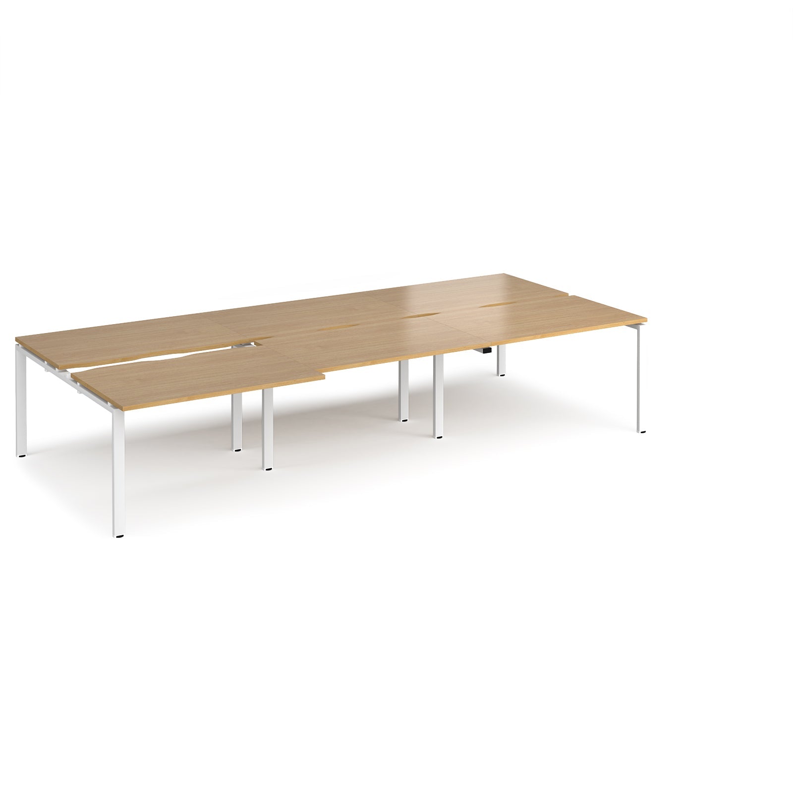 Adapt sliding top triple B2B desks 1600mm deep