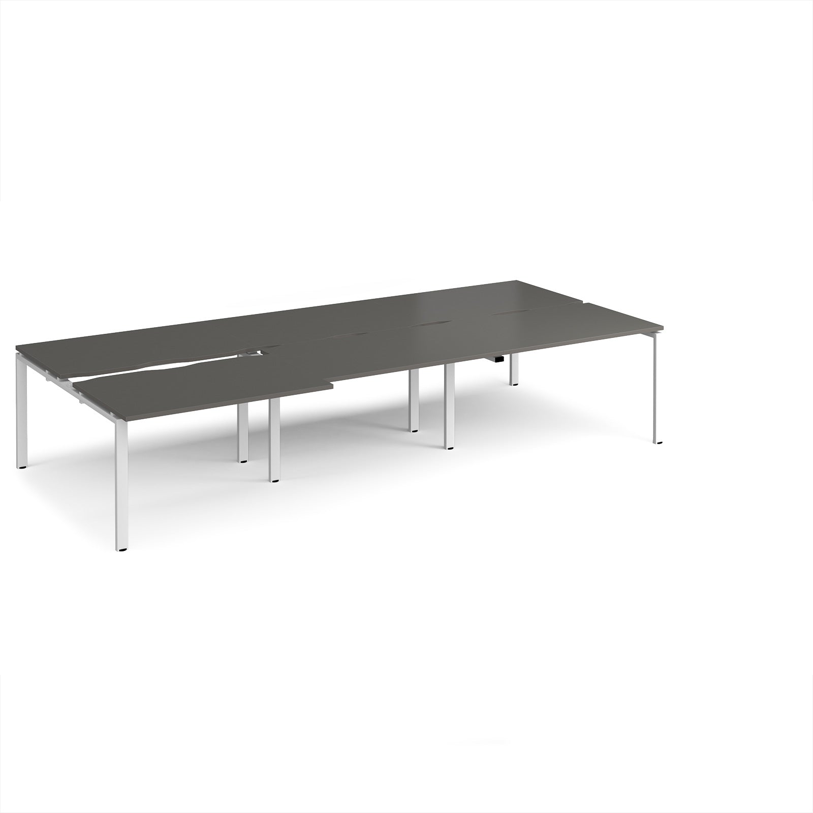 Adapt sliding top triple B2B desks 1600mm deep