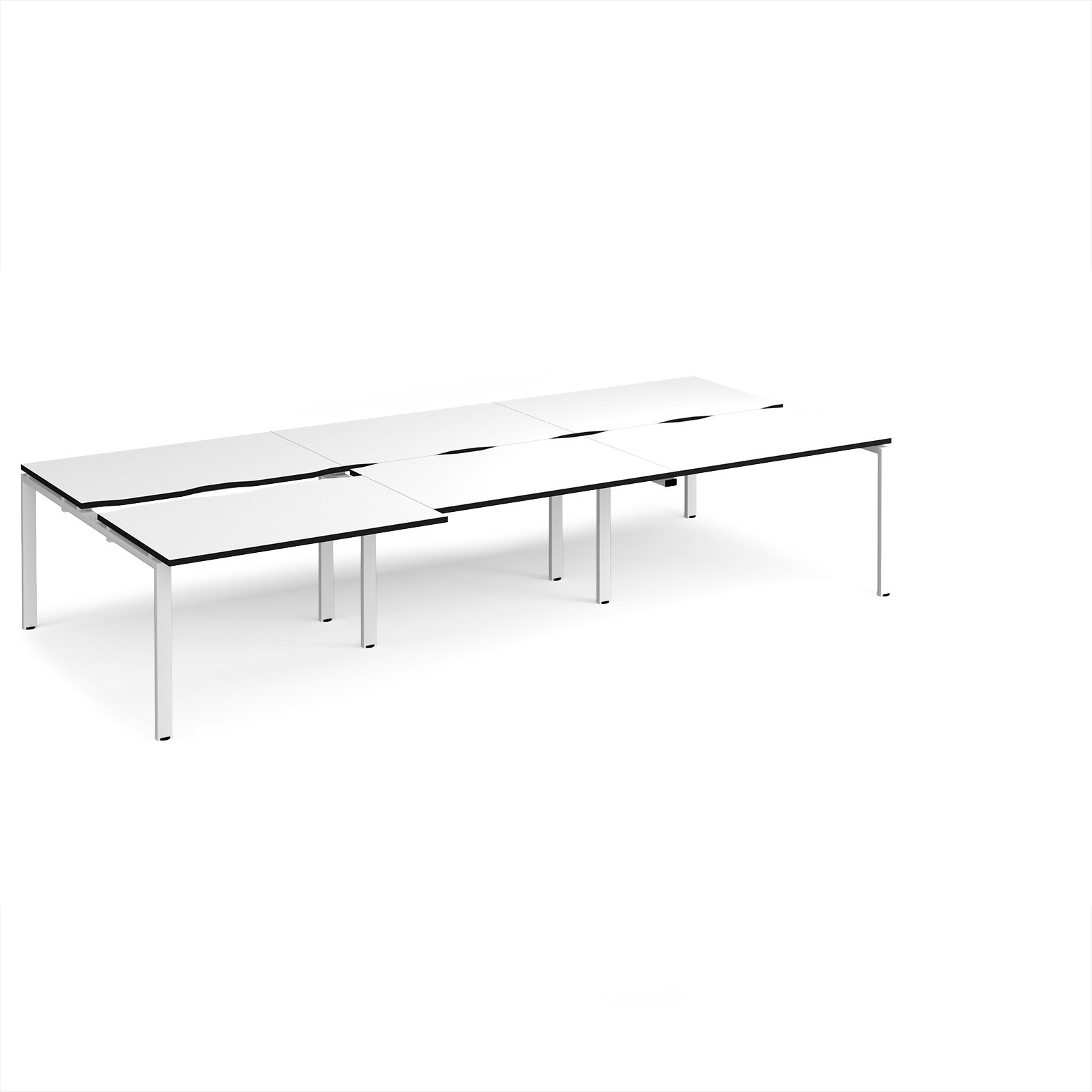 Adapt sliding top triple B2B desks 1600mm deep