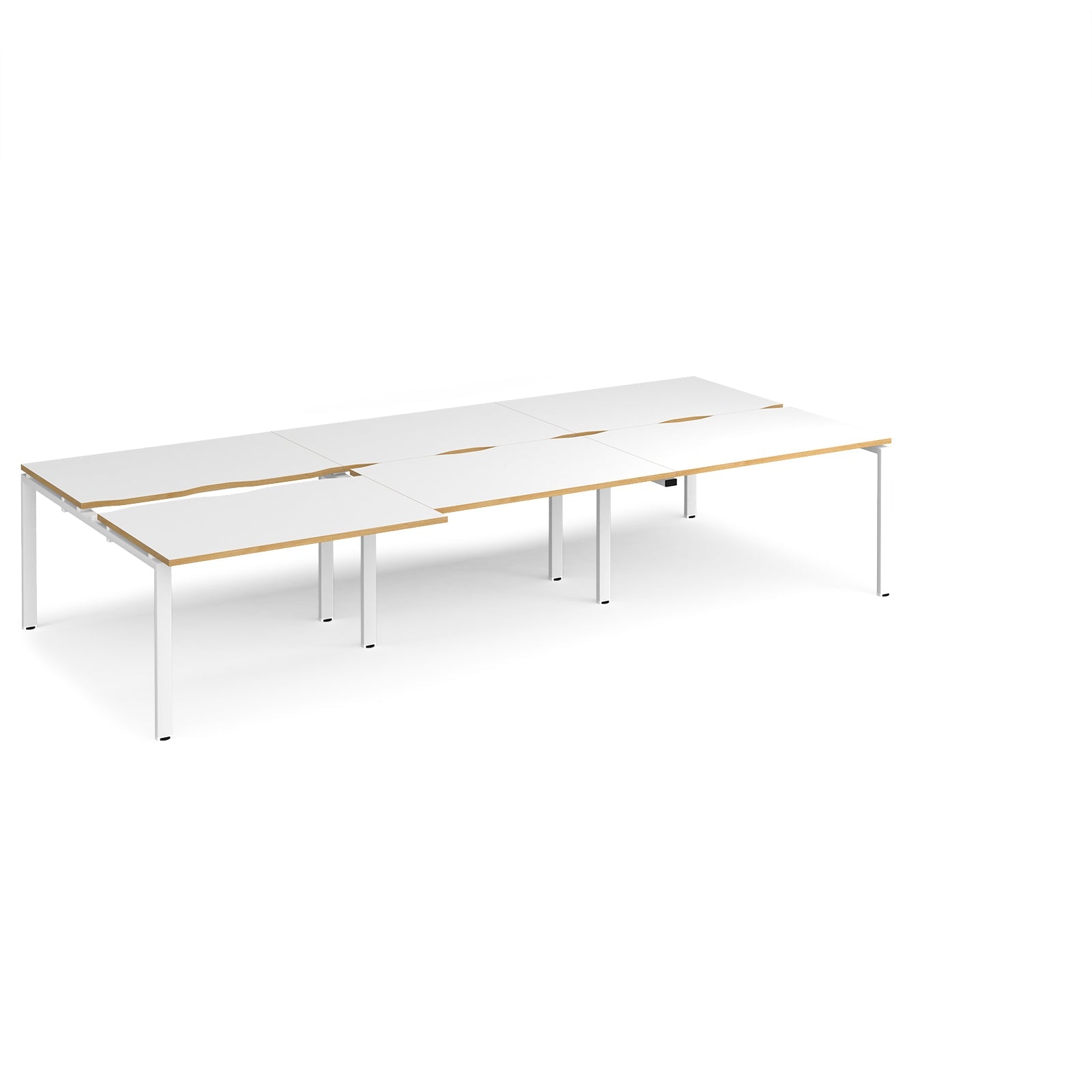 Adapt sliding top triple B2B desks 1600mm deep