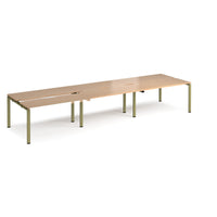 Adapt sliding top triple B2B desks 1200mm deep