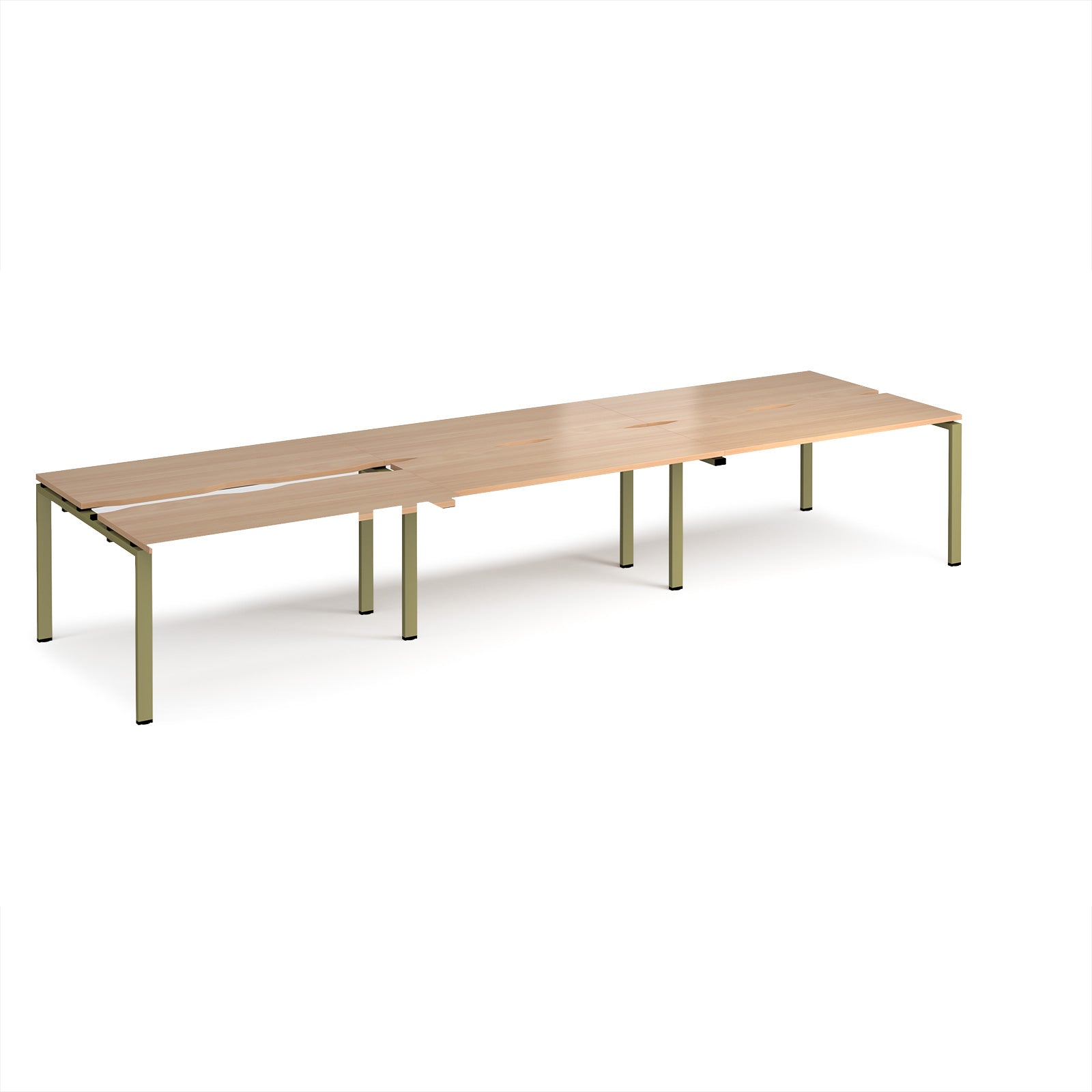 Adapt sliding top triple B2B desks 1200mm deep