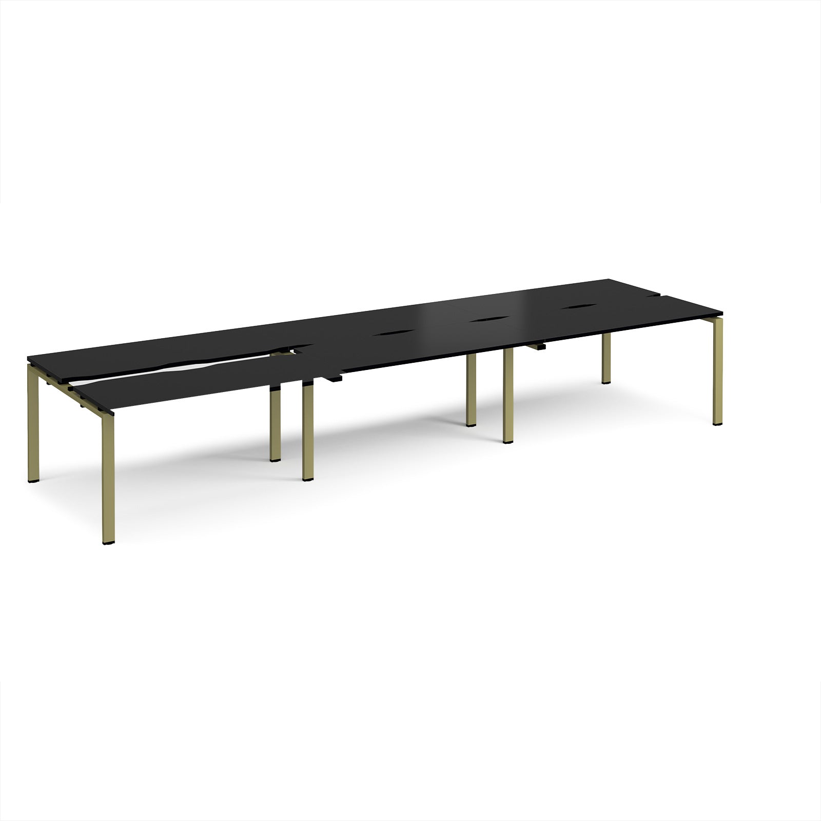 Adapt sliding top triple B2B desks 1200mm deep
