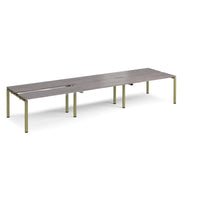 Adapt sliding top triple B2B desks 1200mm deep