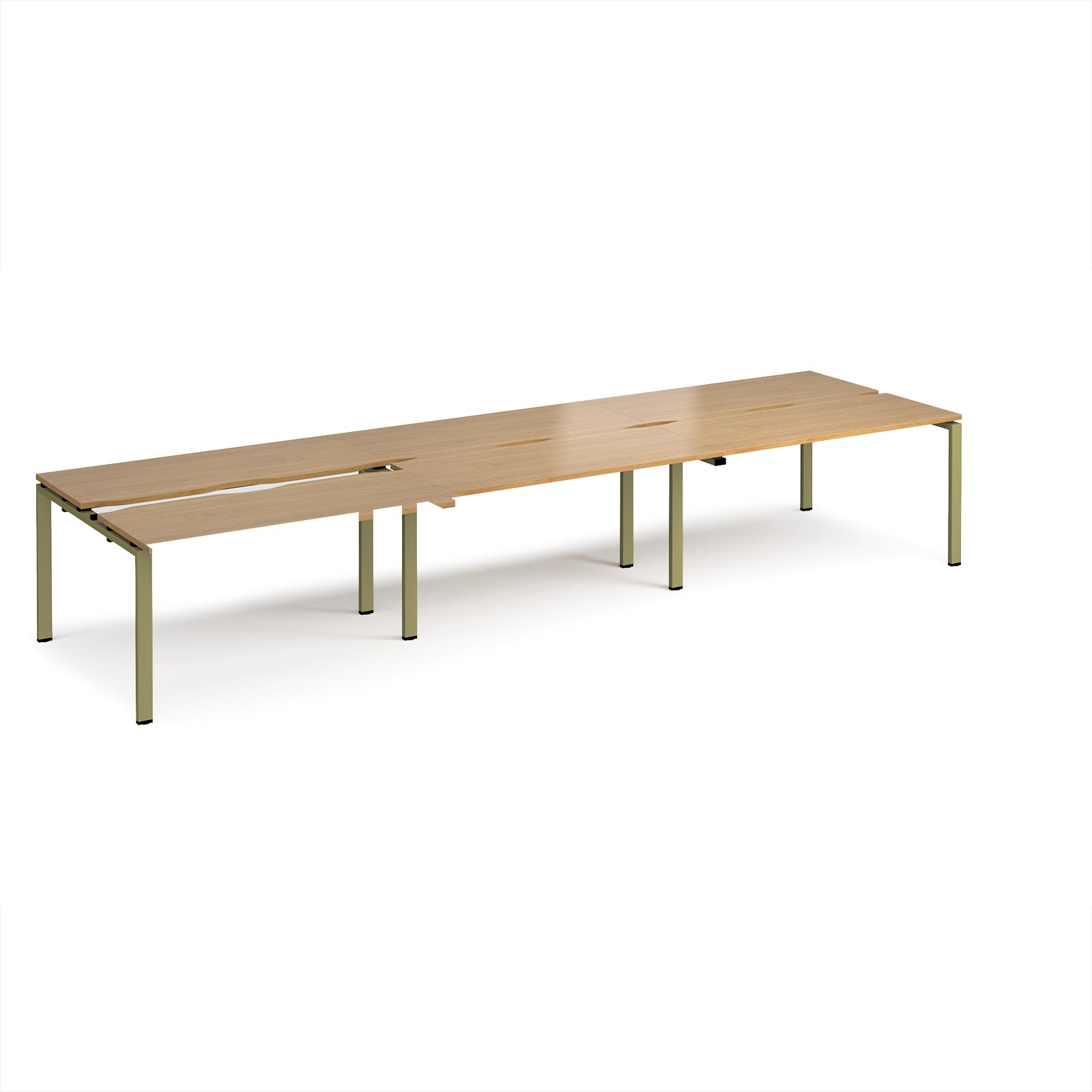 Adapt sliding top triple B2B desks 1200mm deep