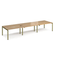 Adapt sliding top triple B2B desks 1200mm deep