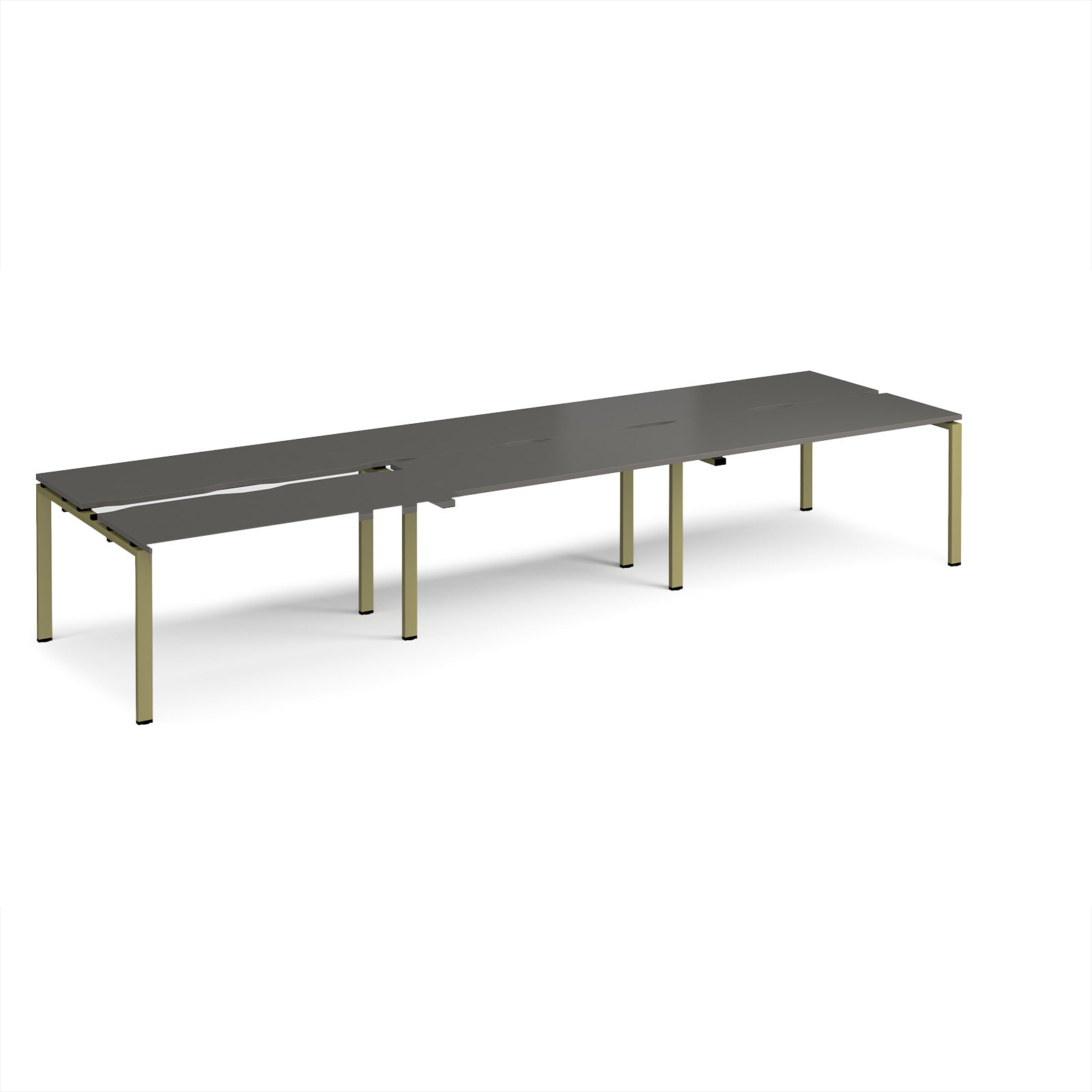 Adapt sliding top triple B2B desks 1200mm deep