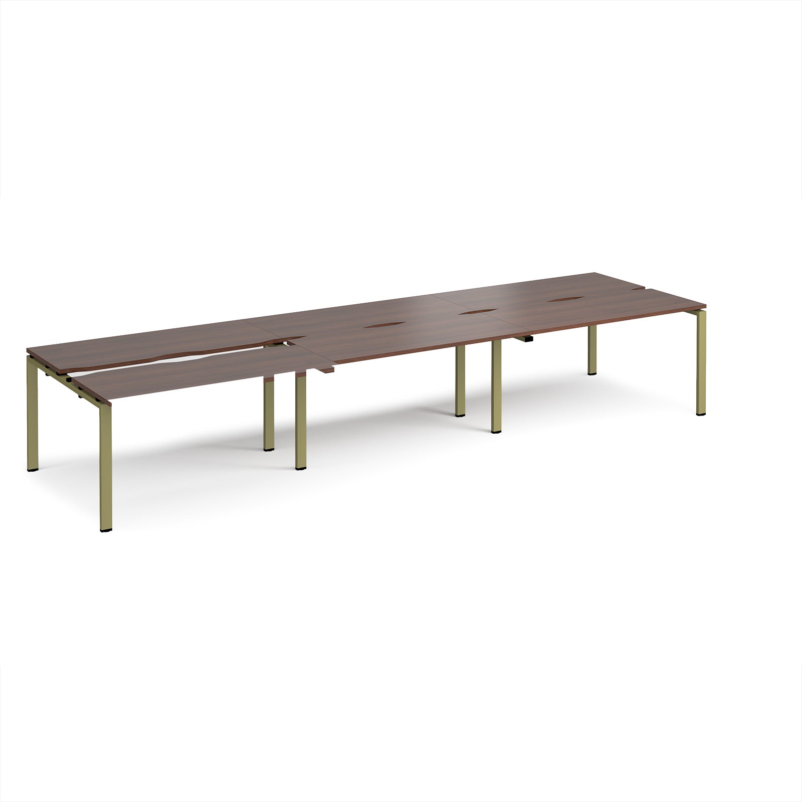 Adapt sliding top triple B2B desks 1200mm deep
