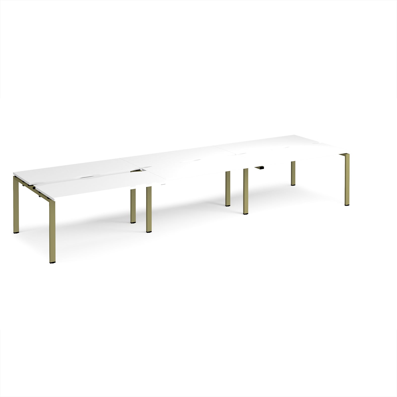 Adapt sliding top triple B2B desks 1200mm deep