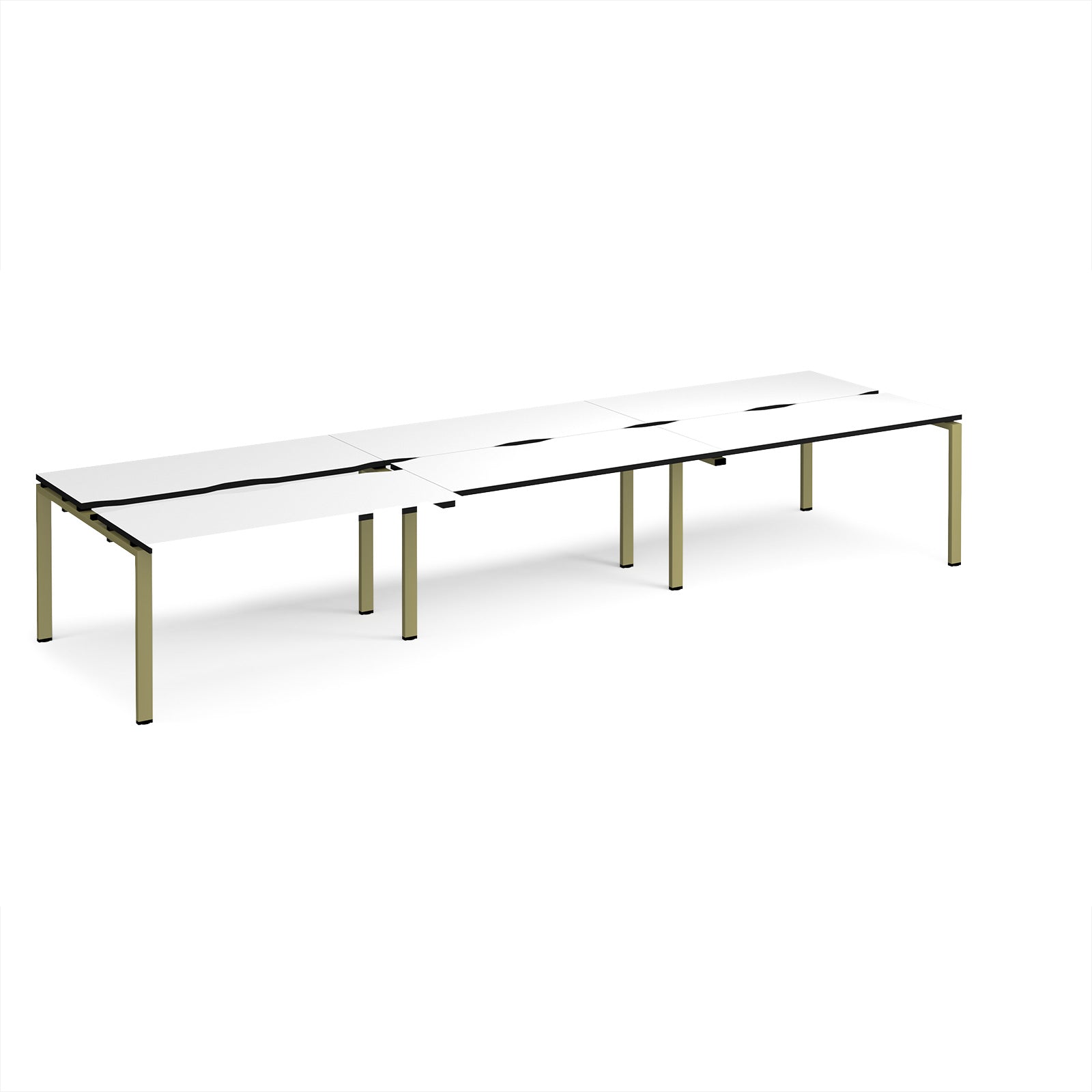 Adapt sliding top triple B2B desks 1200mm deep