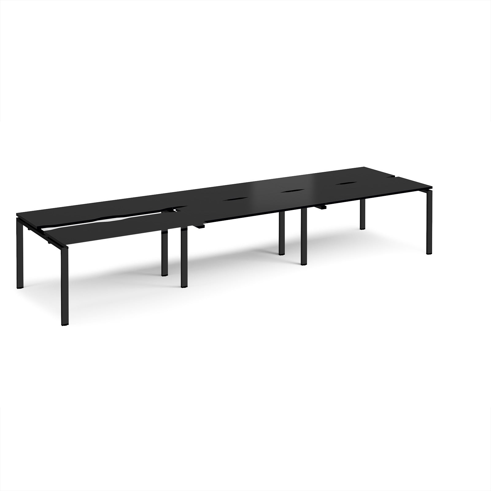 Adapt sliding top triple B2B desks 1200mm deep