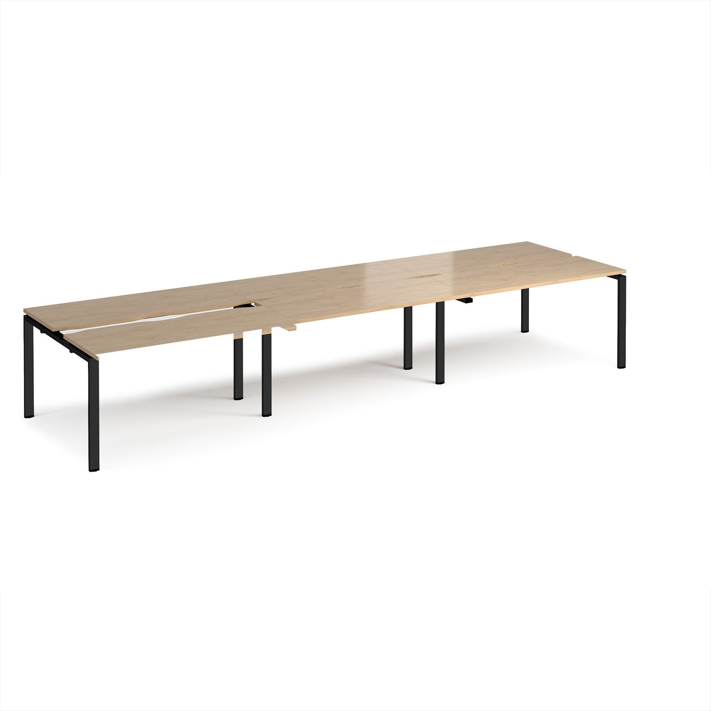 Adapt sliding top triple B2B desks 1200mm deep