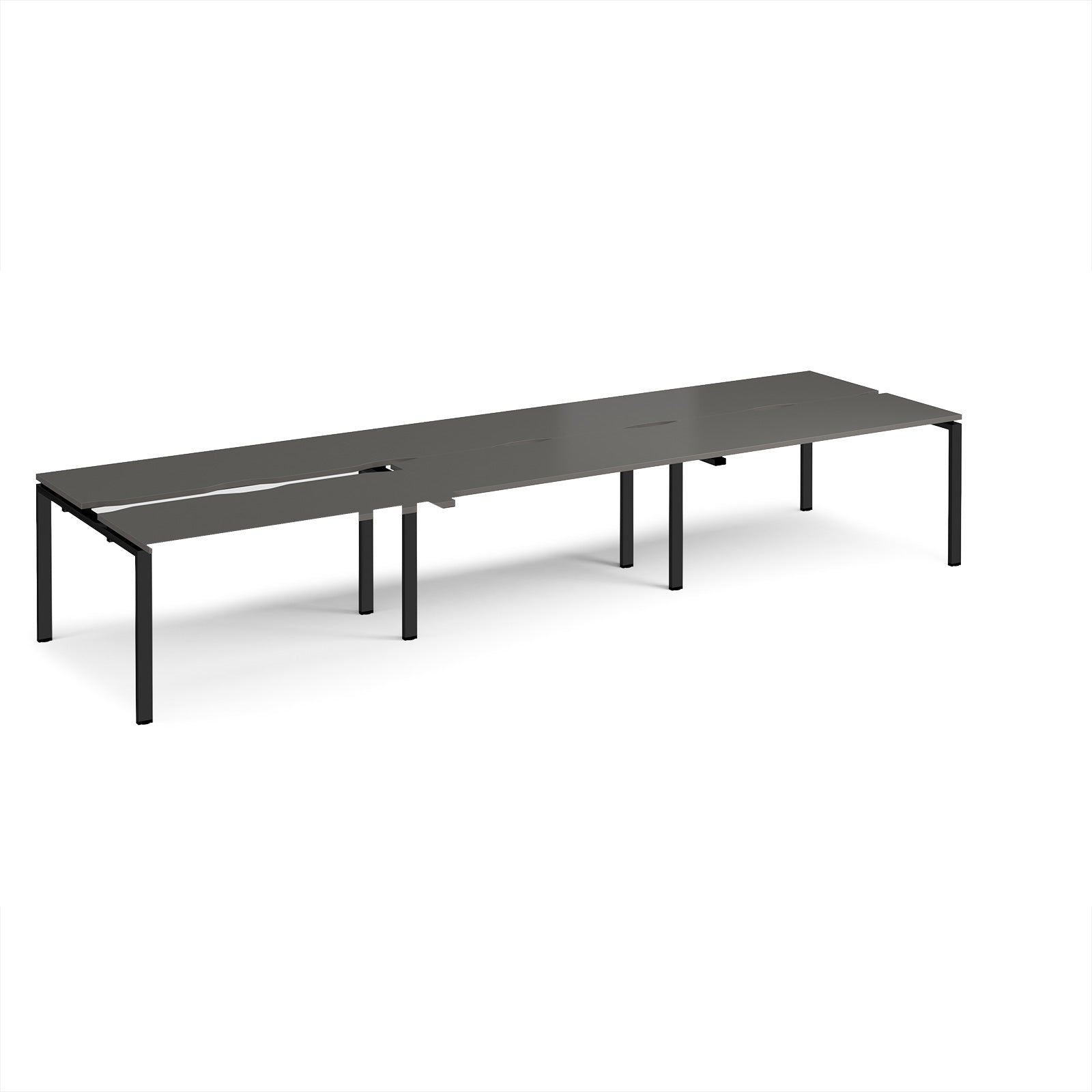 Adapt sliding top triple B2B desks 1200mm deep