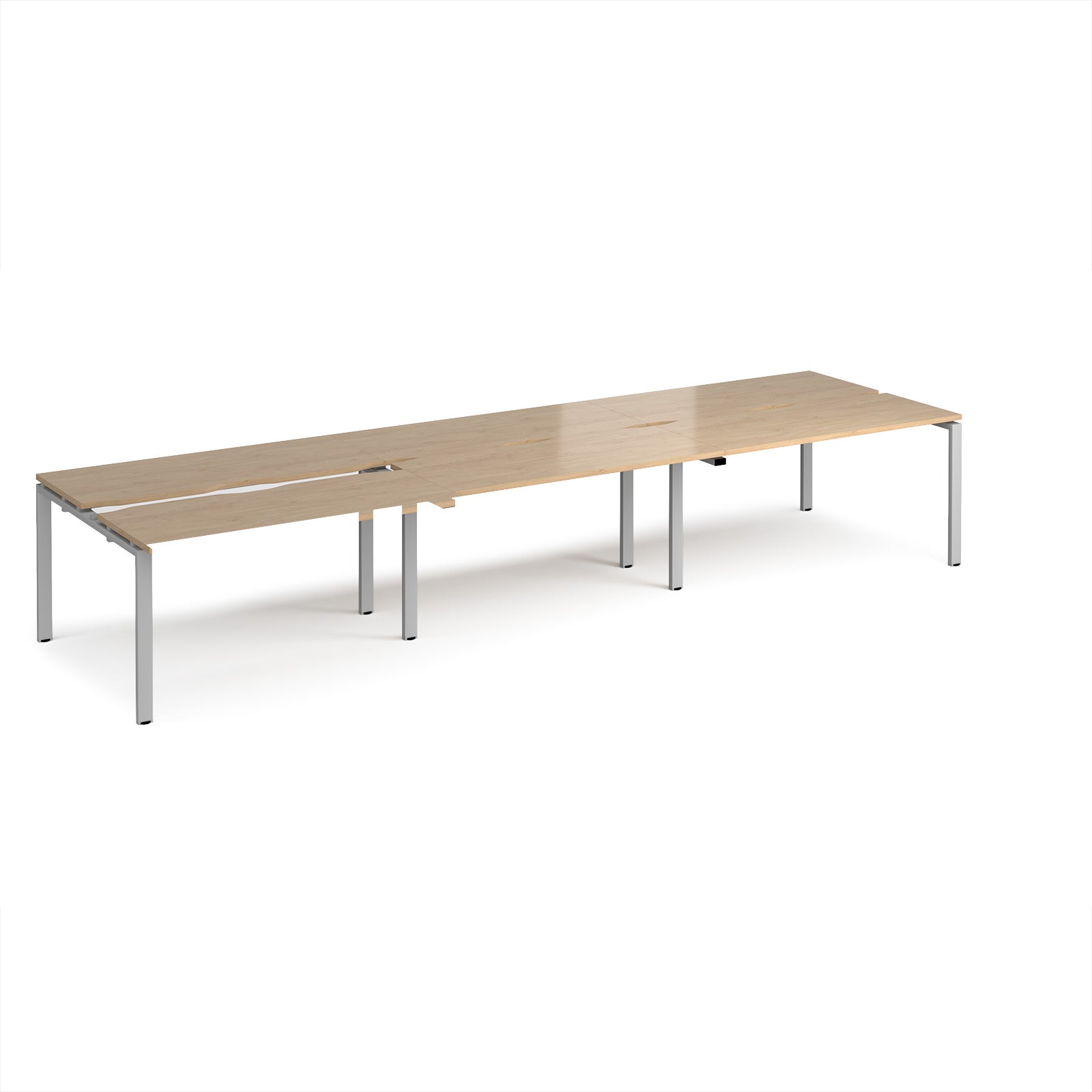 Adapt sliding top triple B2B desks 1200mm deep