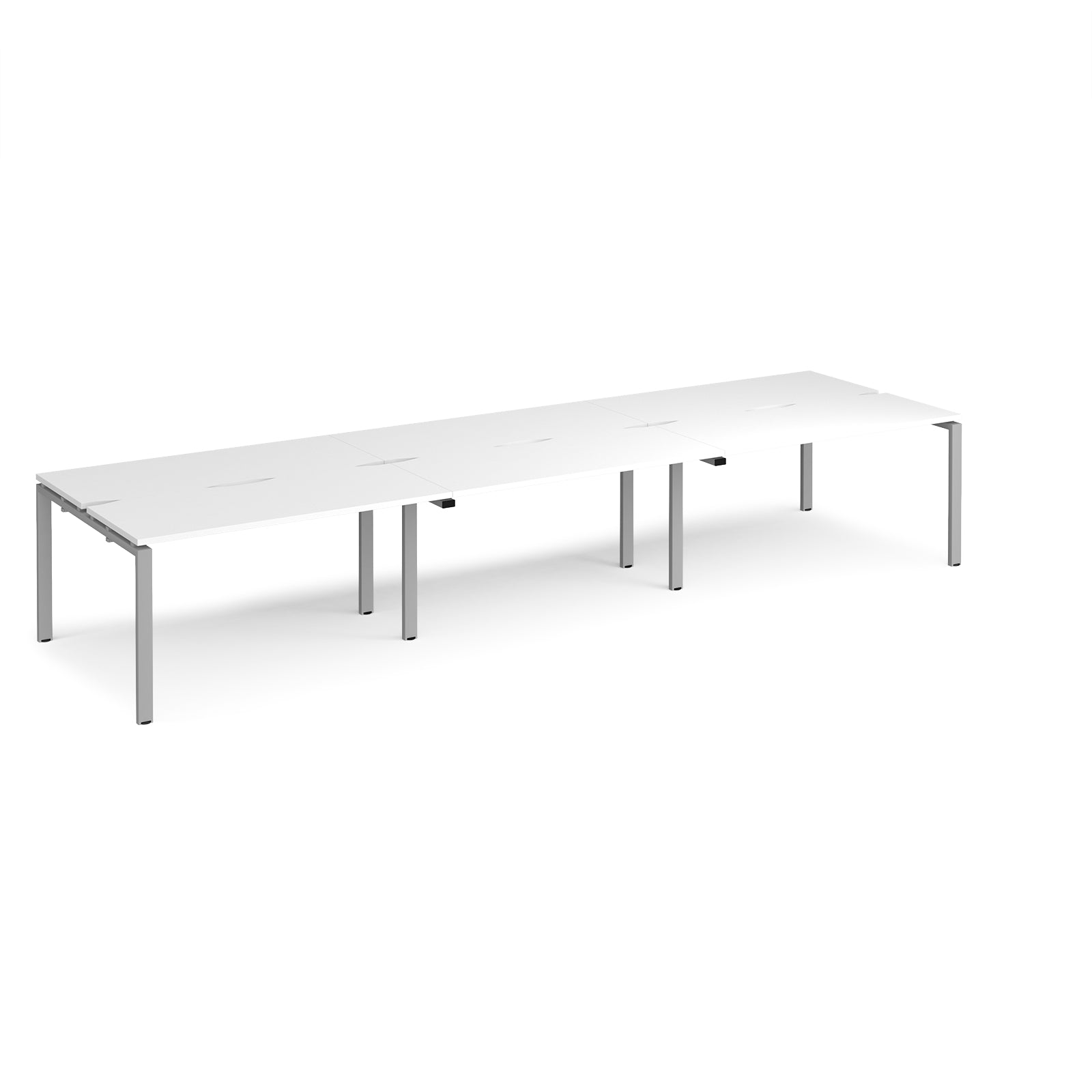 Adapt sliding top triple B2B desks 1200mm deep