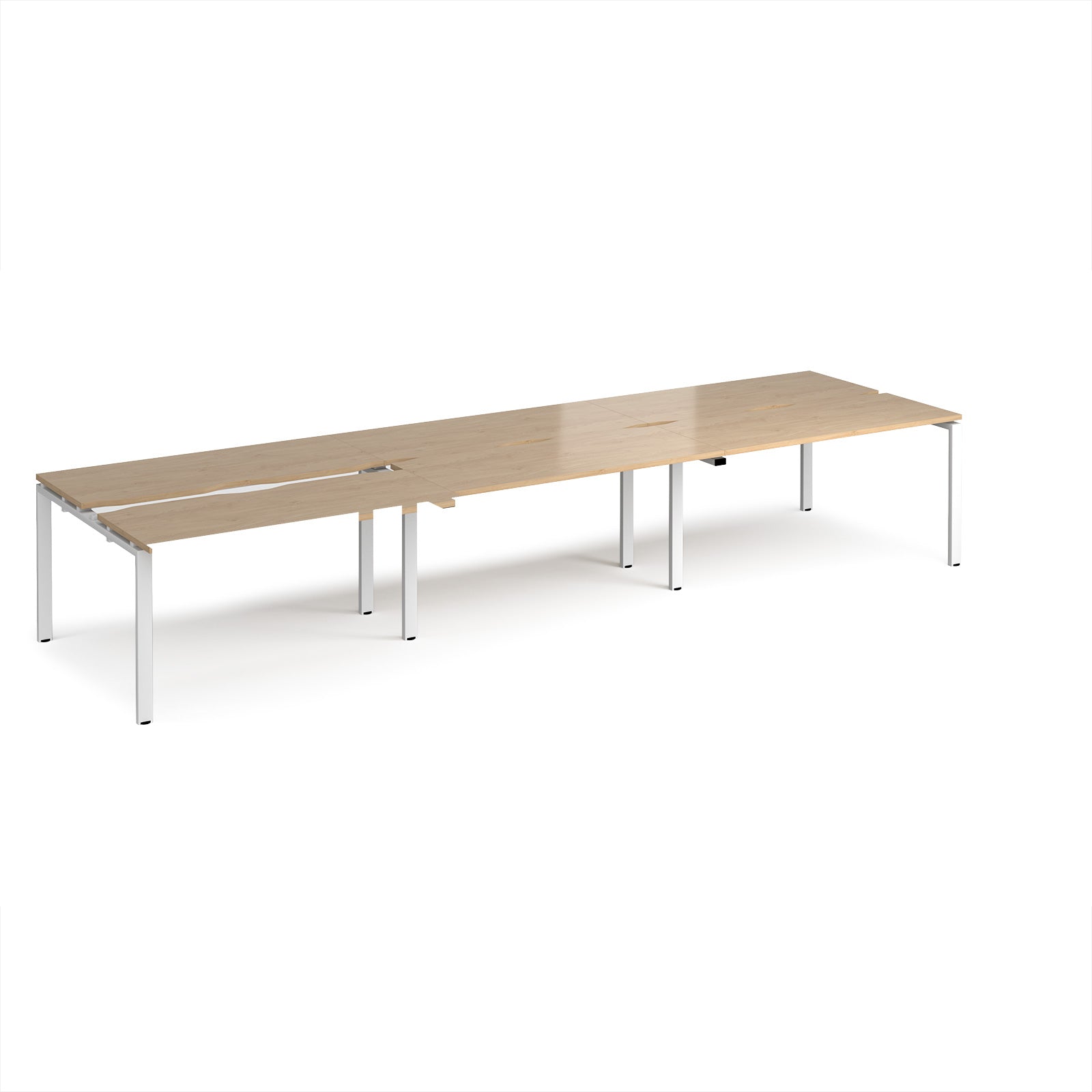Adapt sliding top triple B2B desks 1200mm deep