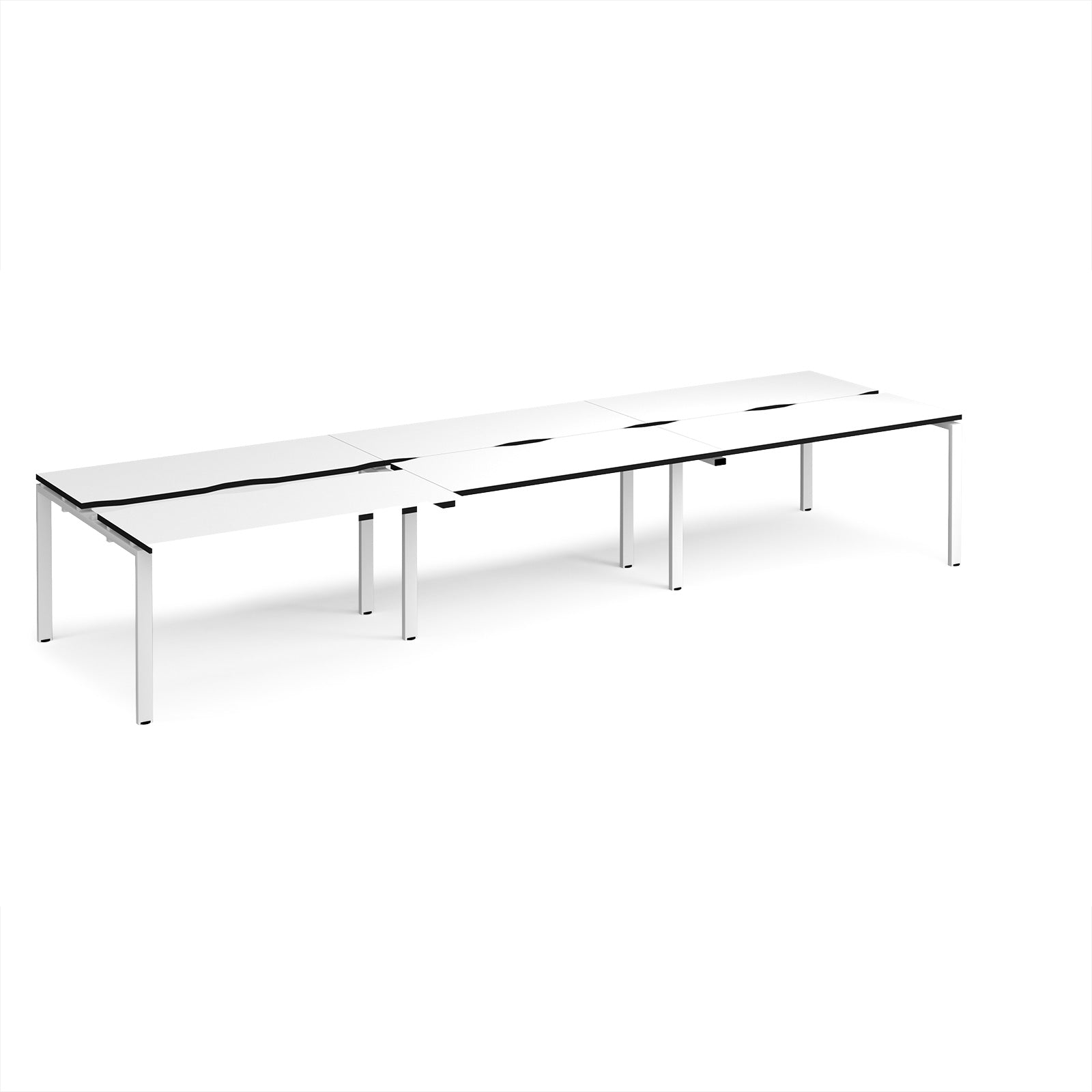 Adapt sliding top triple B2B desks 1200mm deep