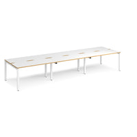 Adapt sliding top triple B2B desks 1200mm deep