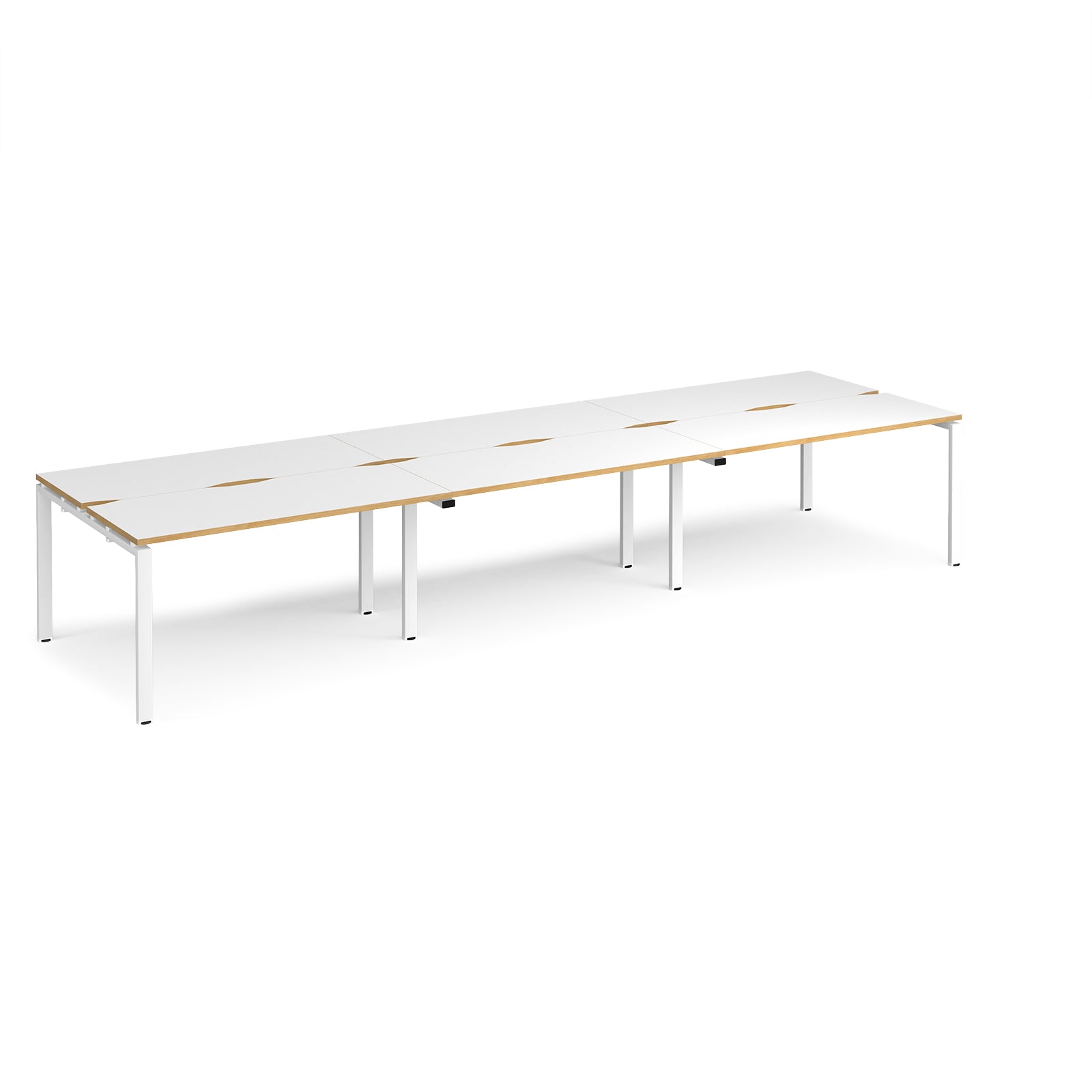 Adapt sliding top triple B2B desks 1200mm deep