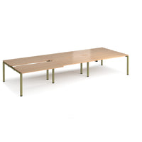 Adapt sliding top triple B2B desks 1600mm deep