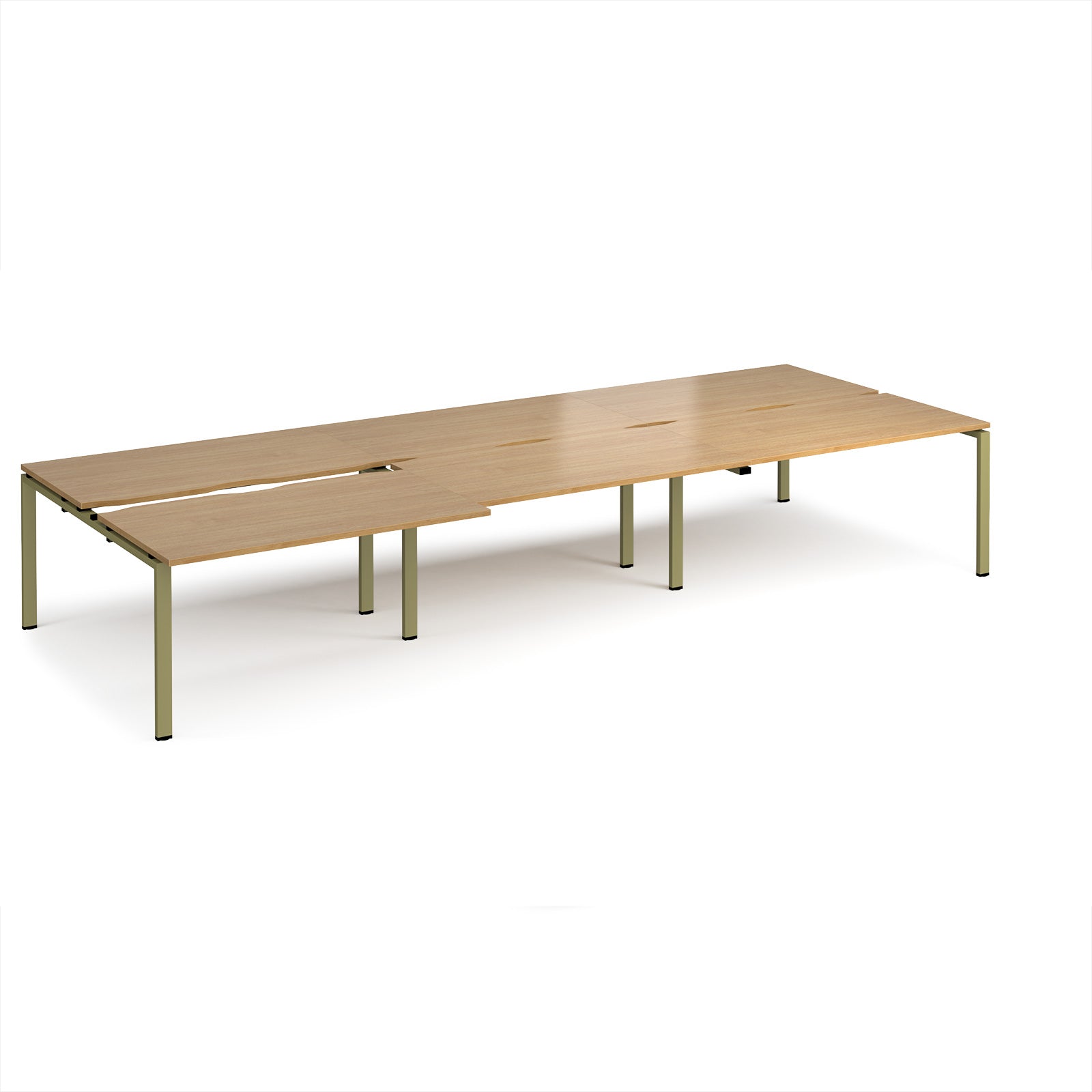 Adapt sliding top triple B2B desks 1600mm deep