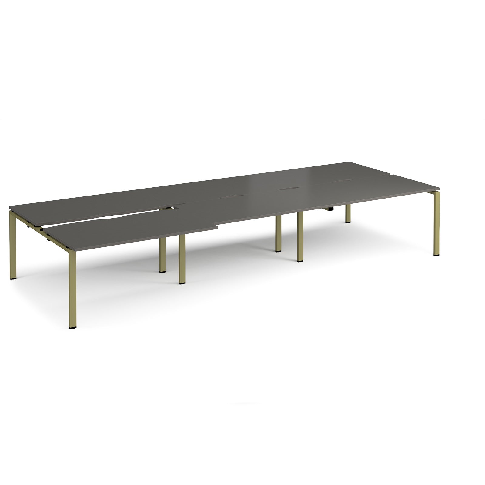 Adapt sliding top triple B2B desks 1600mm deep