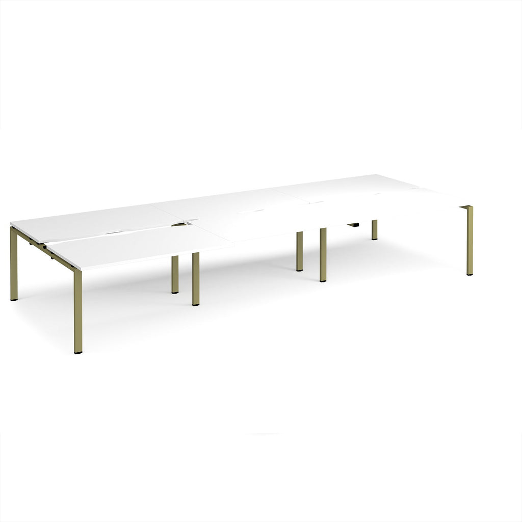 Adapt sliding top triple B2B desks 1600mm deep