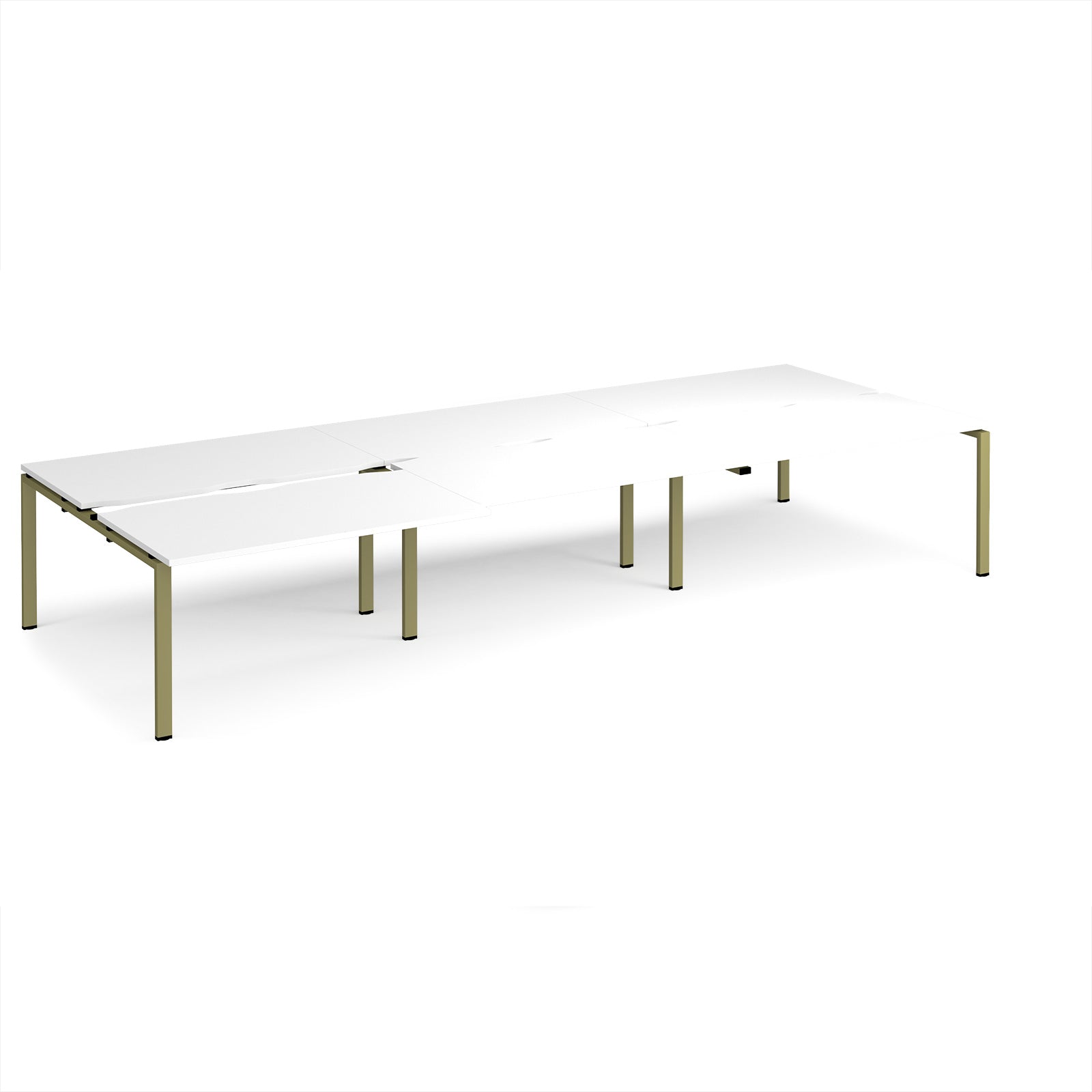 Adapt sliding top triple B2B desks 1600mm deep
