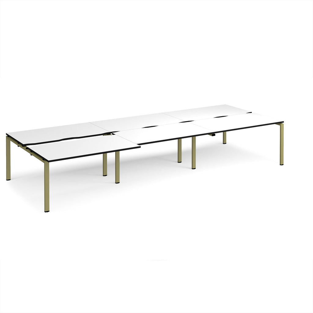 Adapt sliding top triple B2B desks 1600mm deep