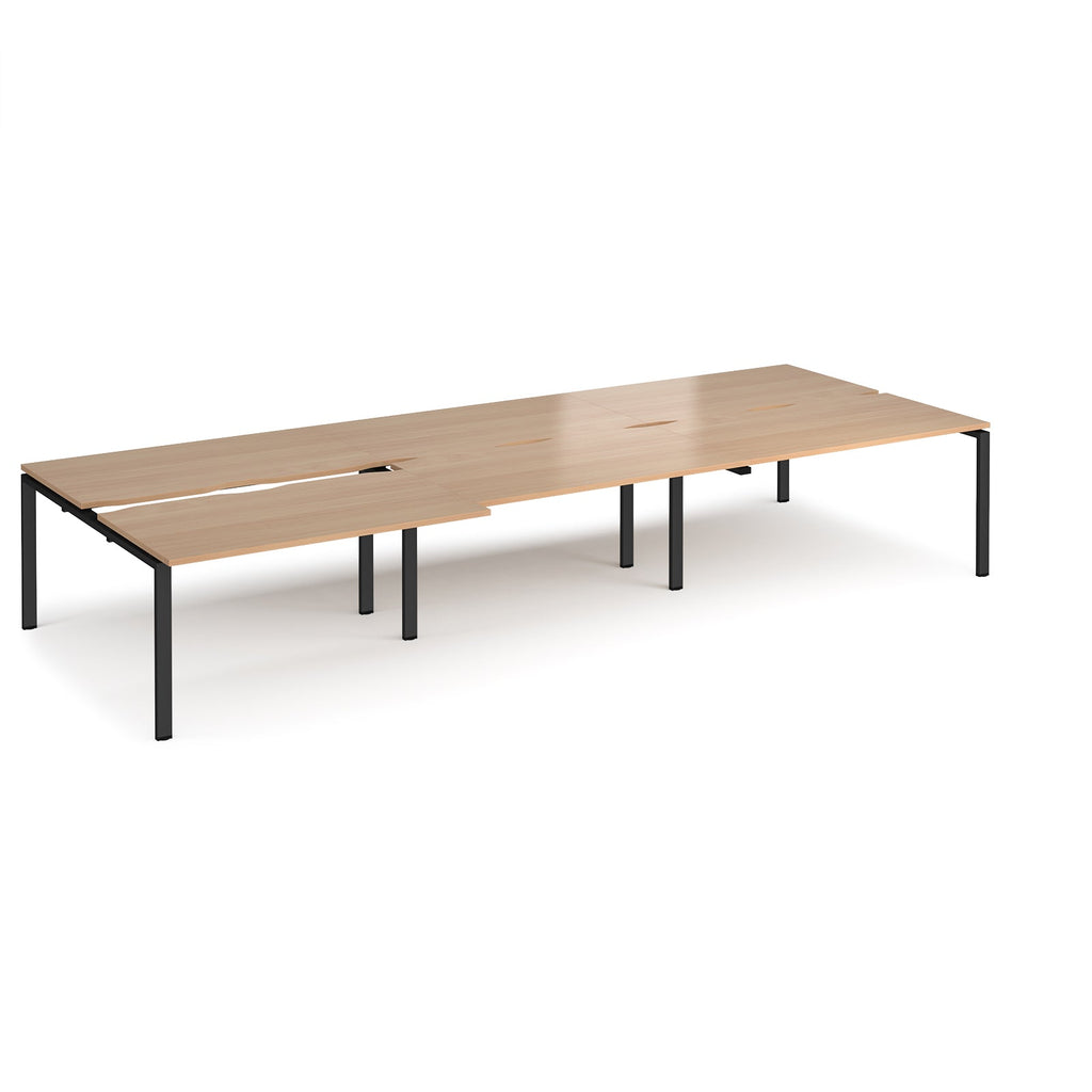 Adapt sliding top triple B2B desks 1600mm deep