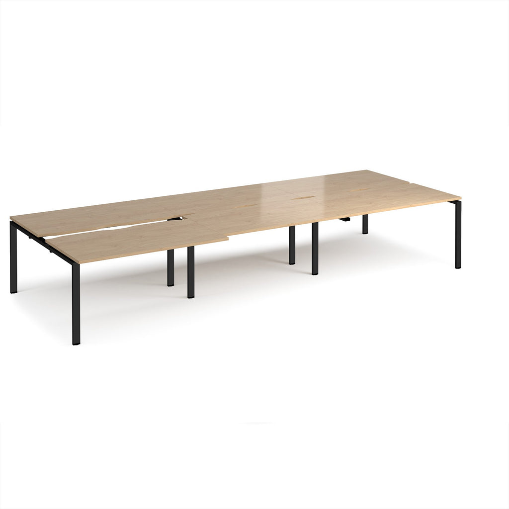 Adapt sliding top triple B2B desks 1600mm deep
